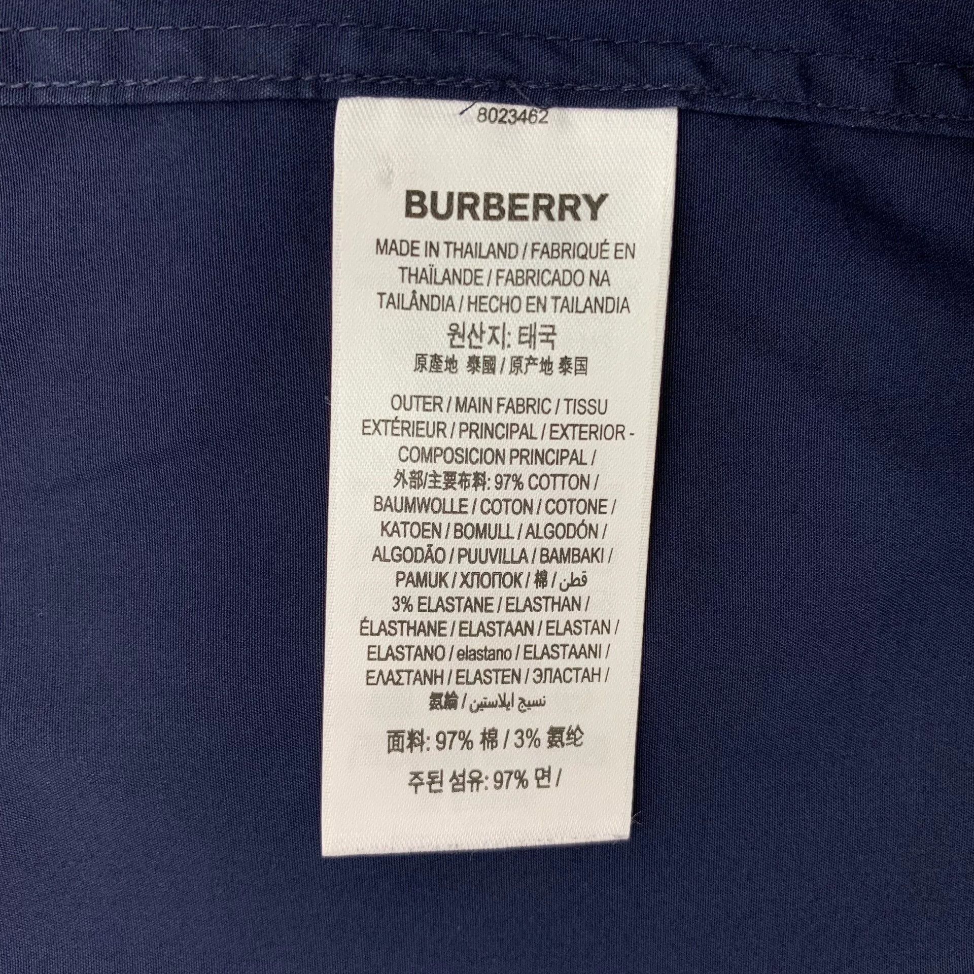 Burberry Burberry TB Monogram Navy Poplin Shirt S Size US S / EU 44-46 / 1 - 8 Thumbnail