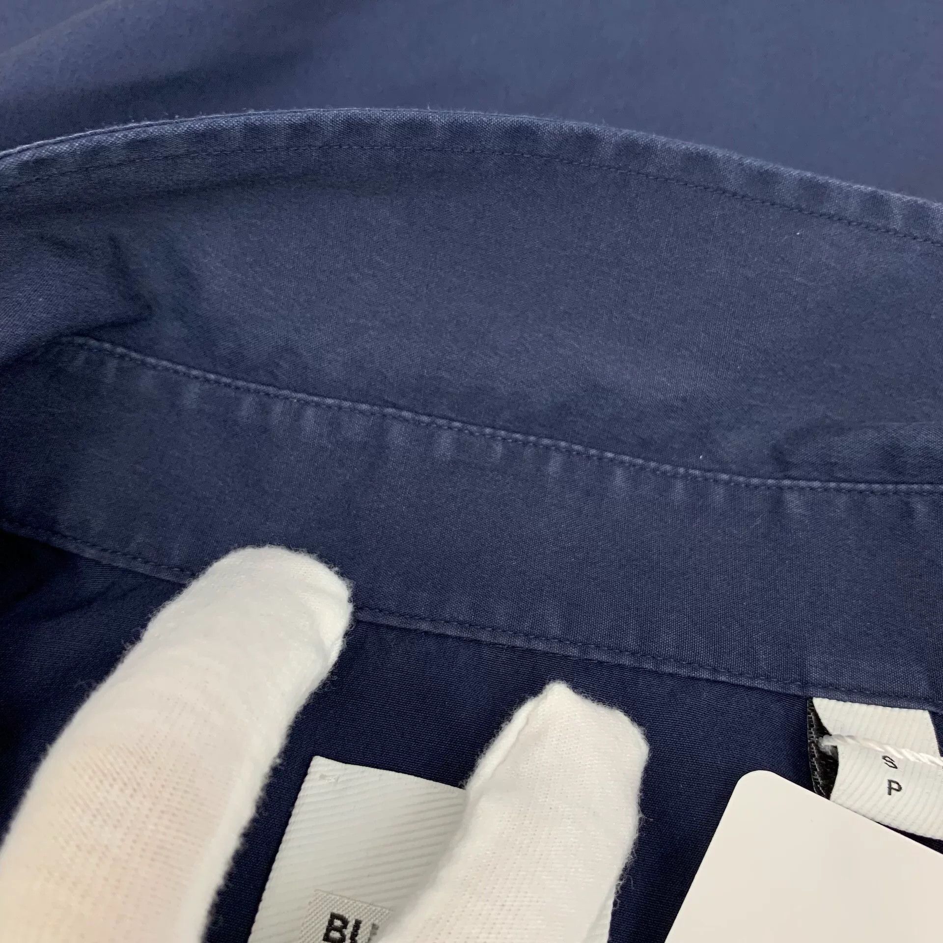 Burberry Burberry TB Monogram Navy Poplin Shirt S Size US S / EU 44-46 / 1 - 9 Thumbnail