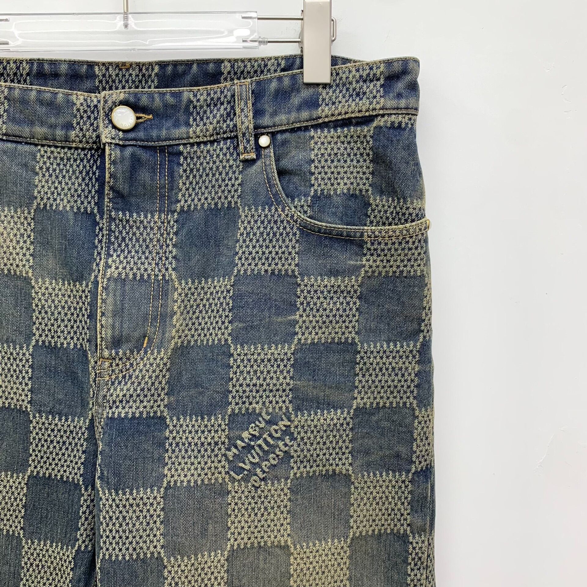 Louis Vuitton Louis Vuitton Pharrell Damier Denim Pants 33 Size US 33 - 4 Thumbnail