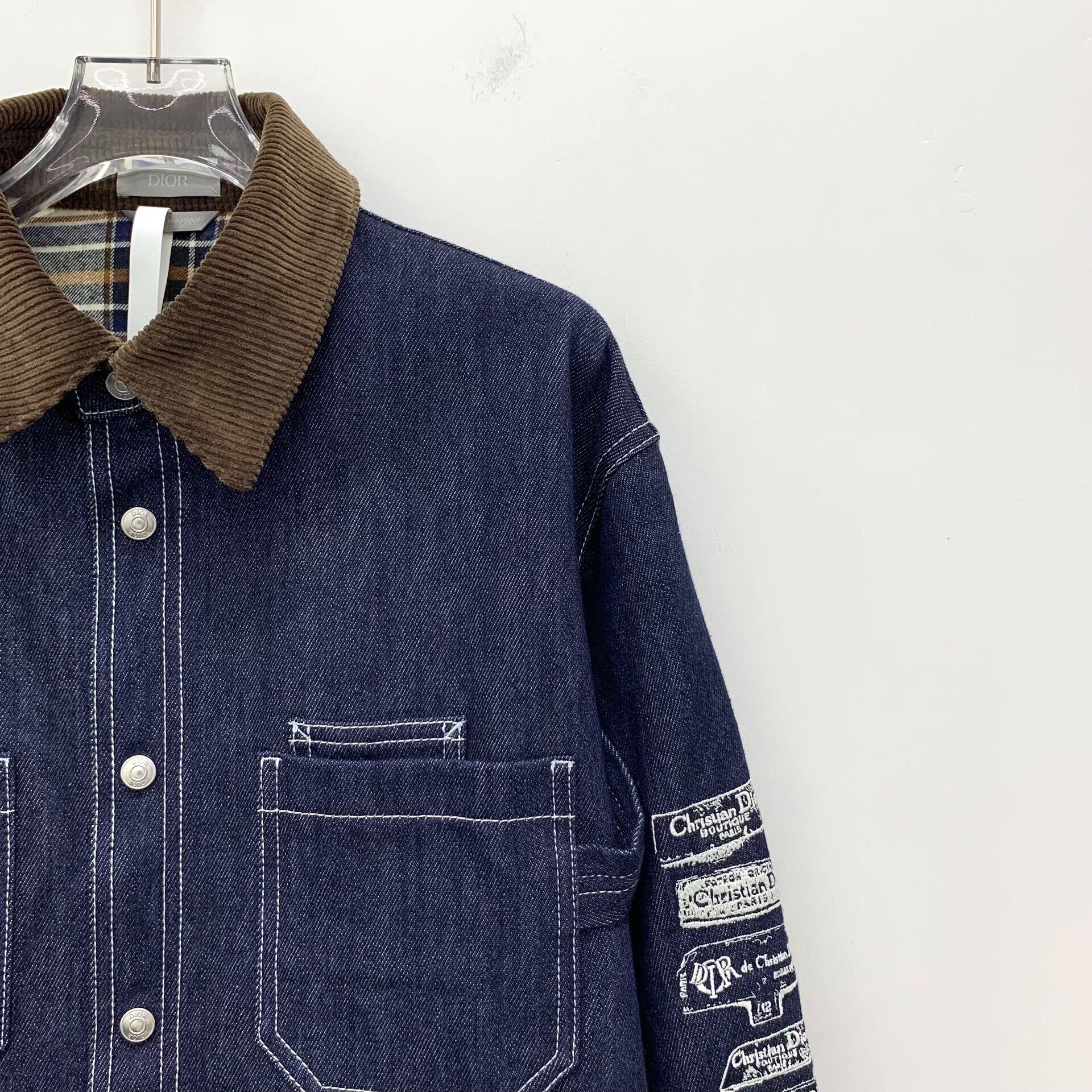 Dior Dior Archive Labels Denim Embroidered Shirt 39 Size US M / EU 48-50 / 2 - 4 Thumbnail