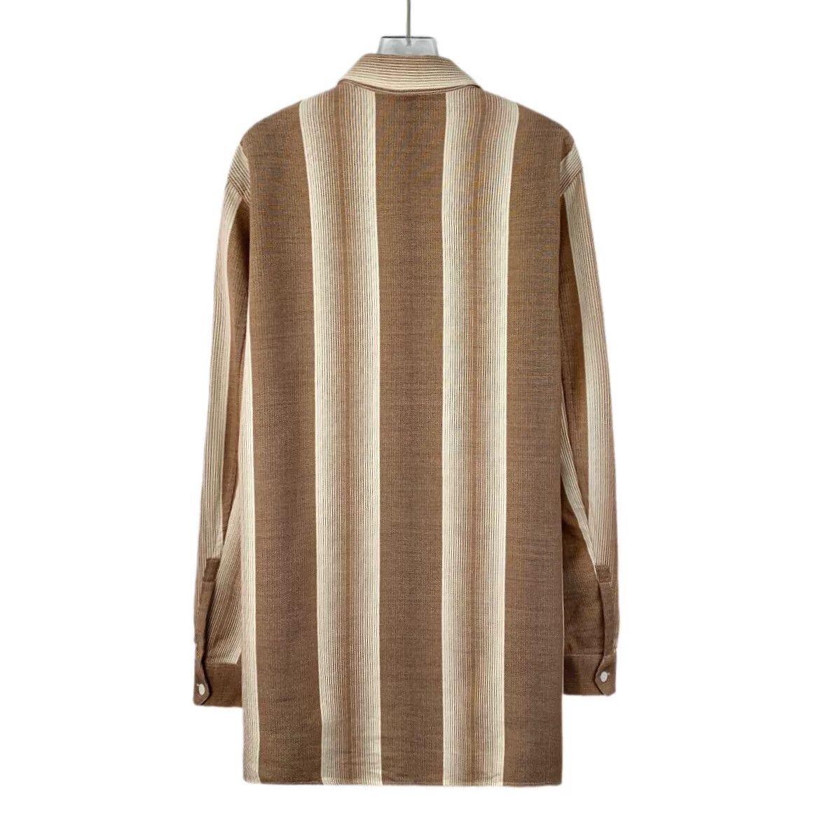 Loewe Loewe Striped Leather Anagram Shirt Size 39 Size US M / EU 48-50 / 2 - 3 Thumbnail