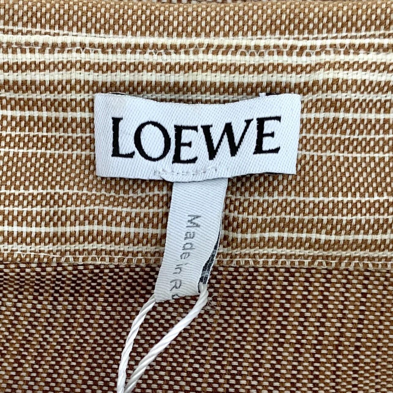 Loewe Loewe Striped Leather Anagram Shirt Size 39 Size US M / EU 48-50 / 2 - 6 Thumbnail