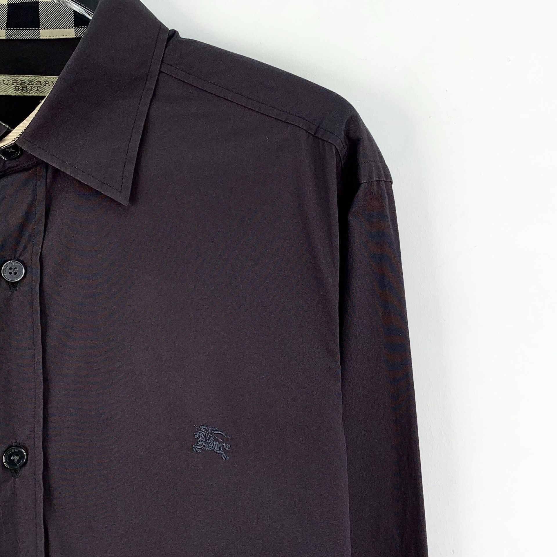 Burberry Burberry Brit Embroidered Logo Cotton Shirt US S Size US S / EU 44-46 / 1 - 4 Thumbnail