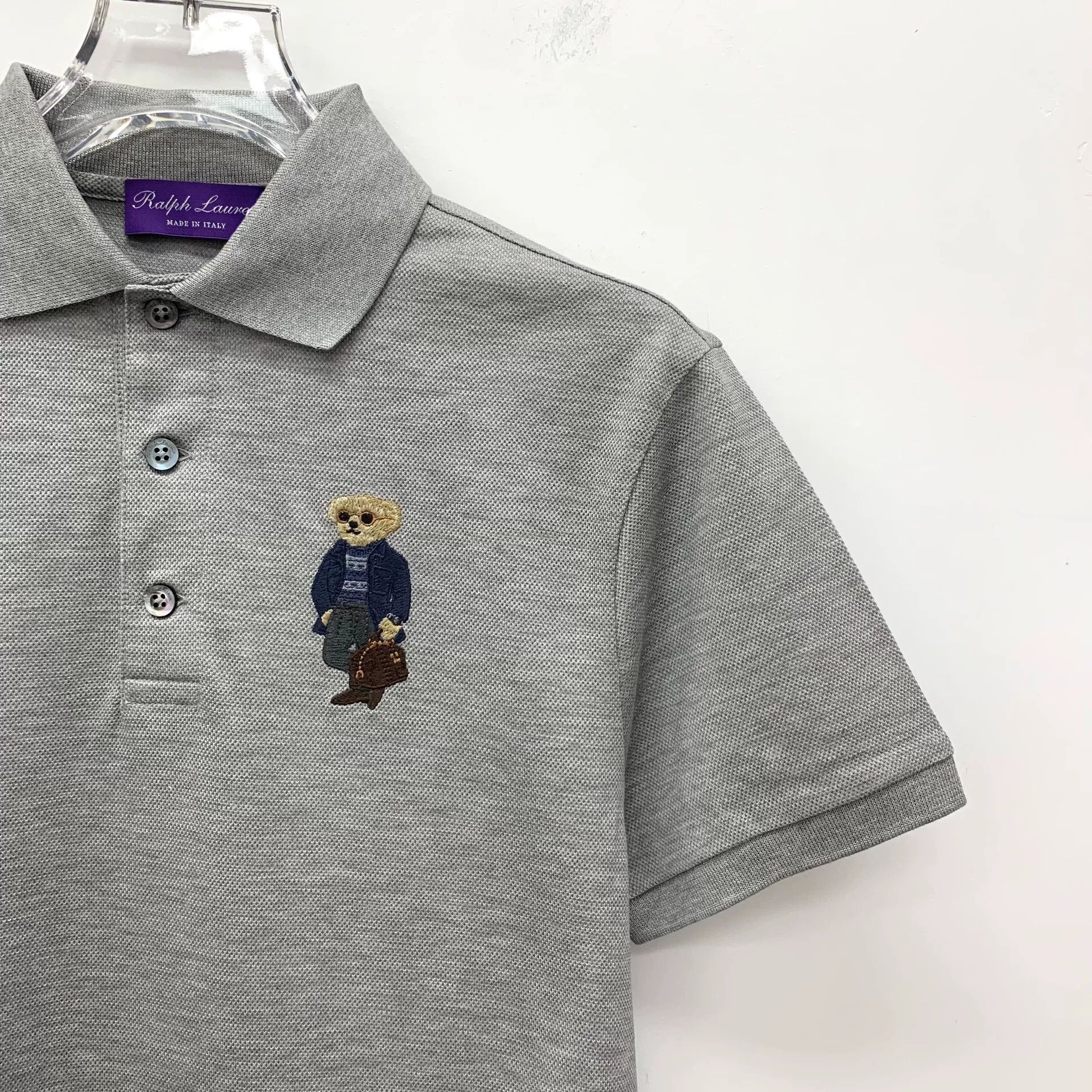 Ralph Lauren Purple Label Ralph Lauren Bear Embroidered Polo Shirt XS Size US XS / EU 42 / 0 - 4 Thumbnail