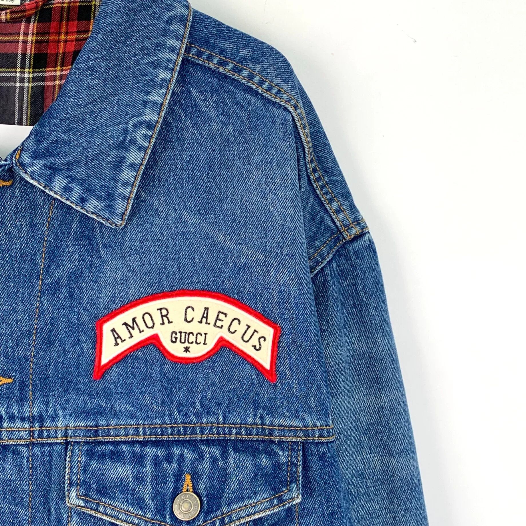 Gucci Gucci Logo Embroidery Denim Jacket Size 50 Size US M / EU 48-50 / 2 - 4 Thumbnail