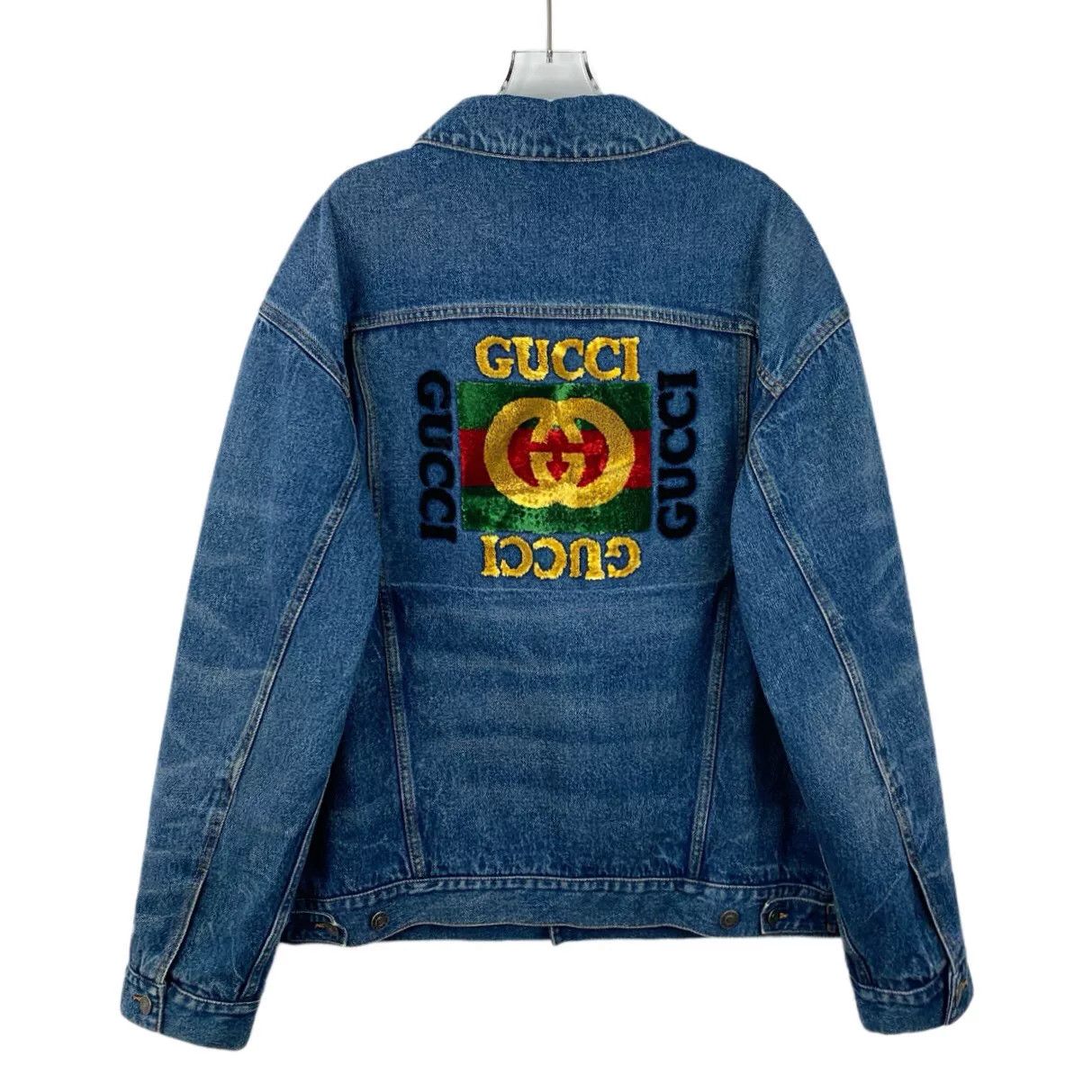 Gucci Gucci Logo Embroidery Denim Jacket Size 50 Size US M / EU 48-50 / 2 - 3 Thumbnail