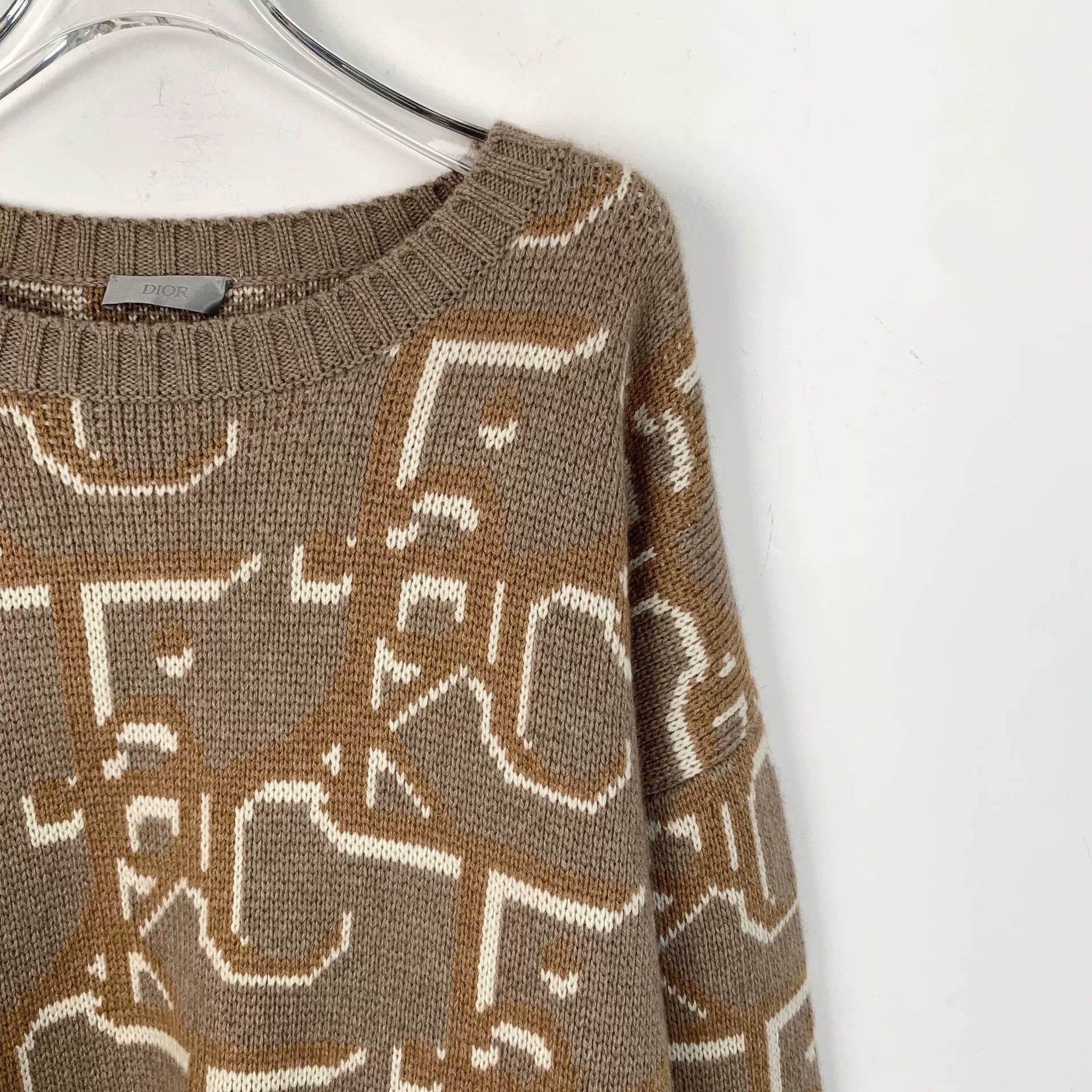 Dior Dior x Travis Scott Cashmere Logo Sweater XL Size US XL / EU 56 / 4 - 4 Thumbnail