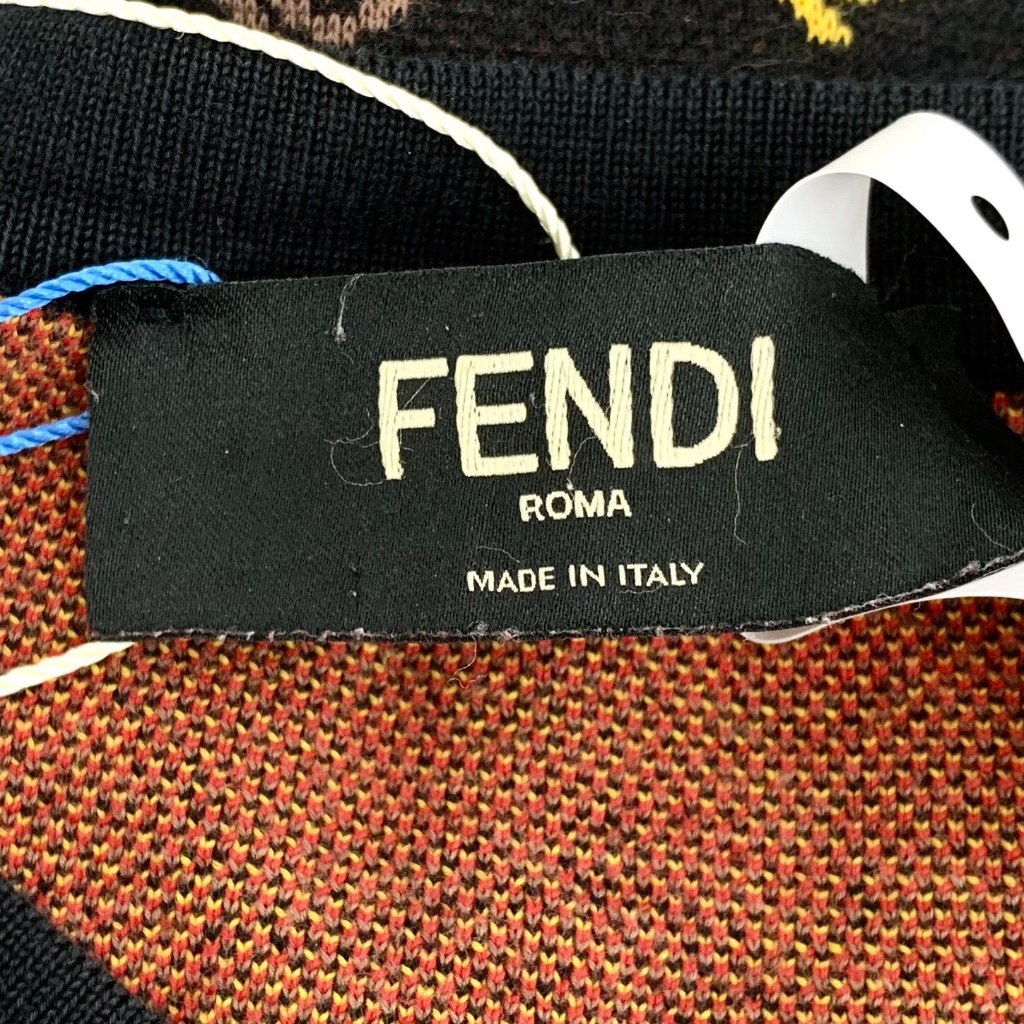 Fendi Fendi Logo Print Cotton Knit Sweater 50 Size US M / EU 48-50 / 2 - 6 Thumbnail