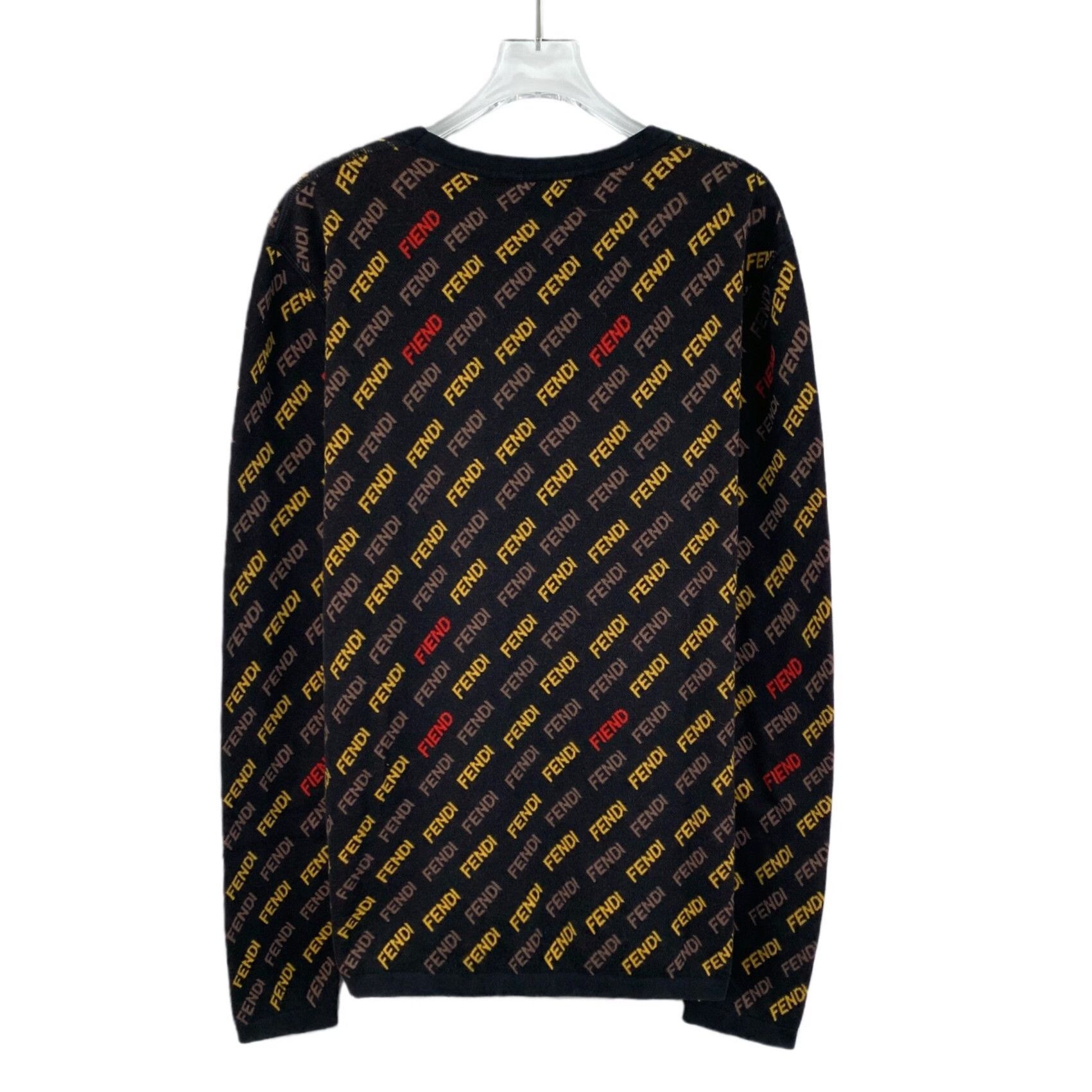Fendi Fendi Logo Print Cotton Knit Sweater 50 Size US M / EU 48-50 / 2 - 3 Thumbnail