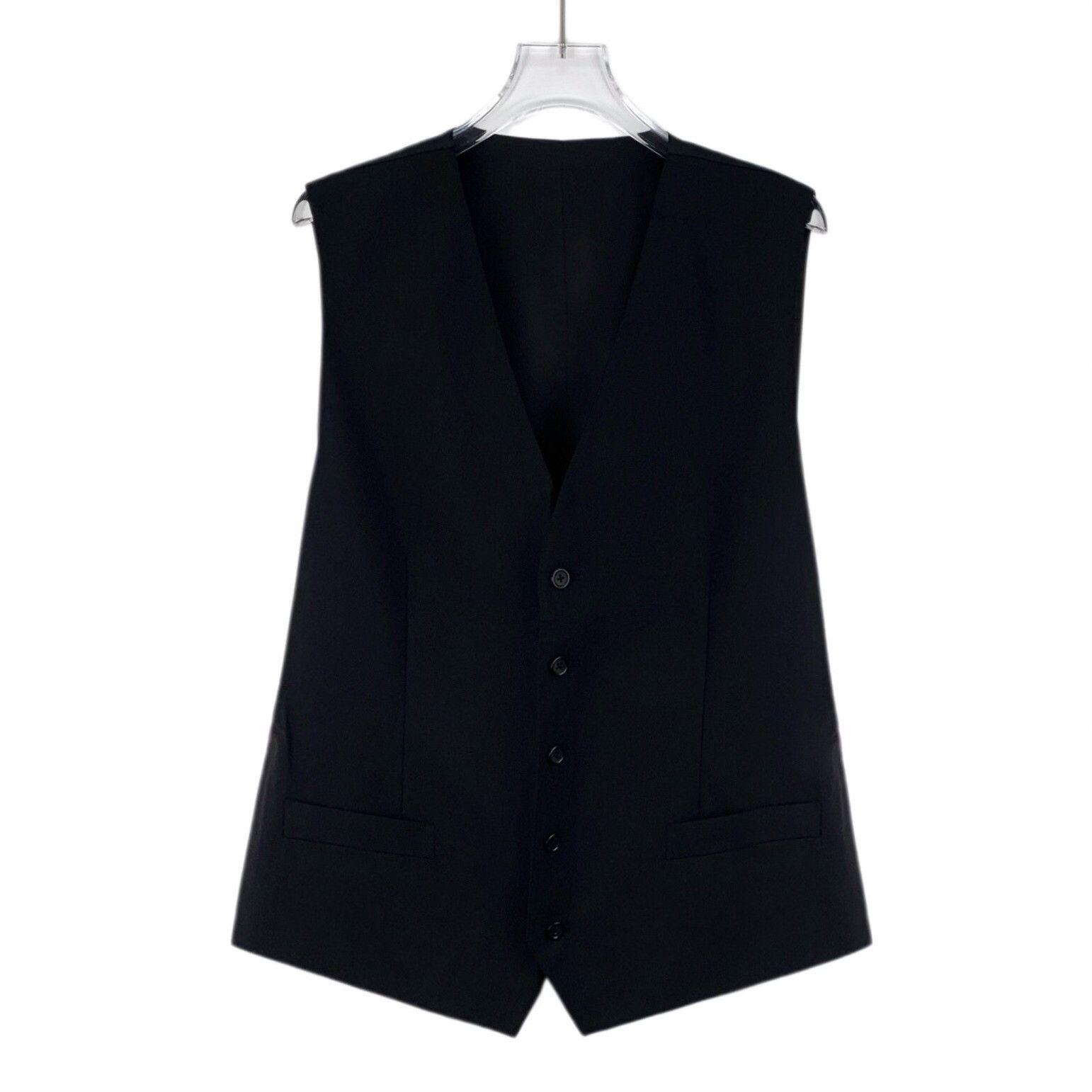 Dolce & Gabbana Dolce & Gabbana Black Wool Suit Vest 36R Size 36R - 2 Thumbnail