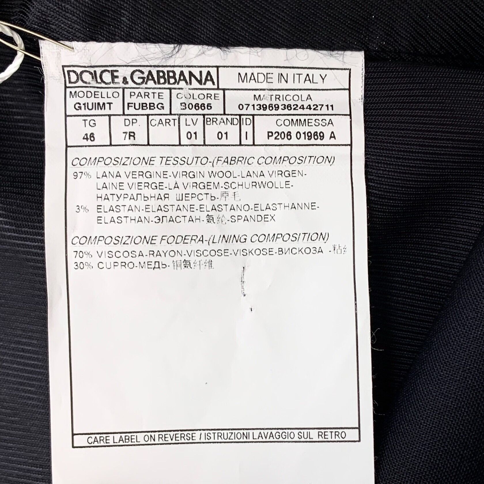 Dolce & Gabbana Dolce & Gabbana Black Wool Suit Vest 36R Size 36R - 7 Thumbnail