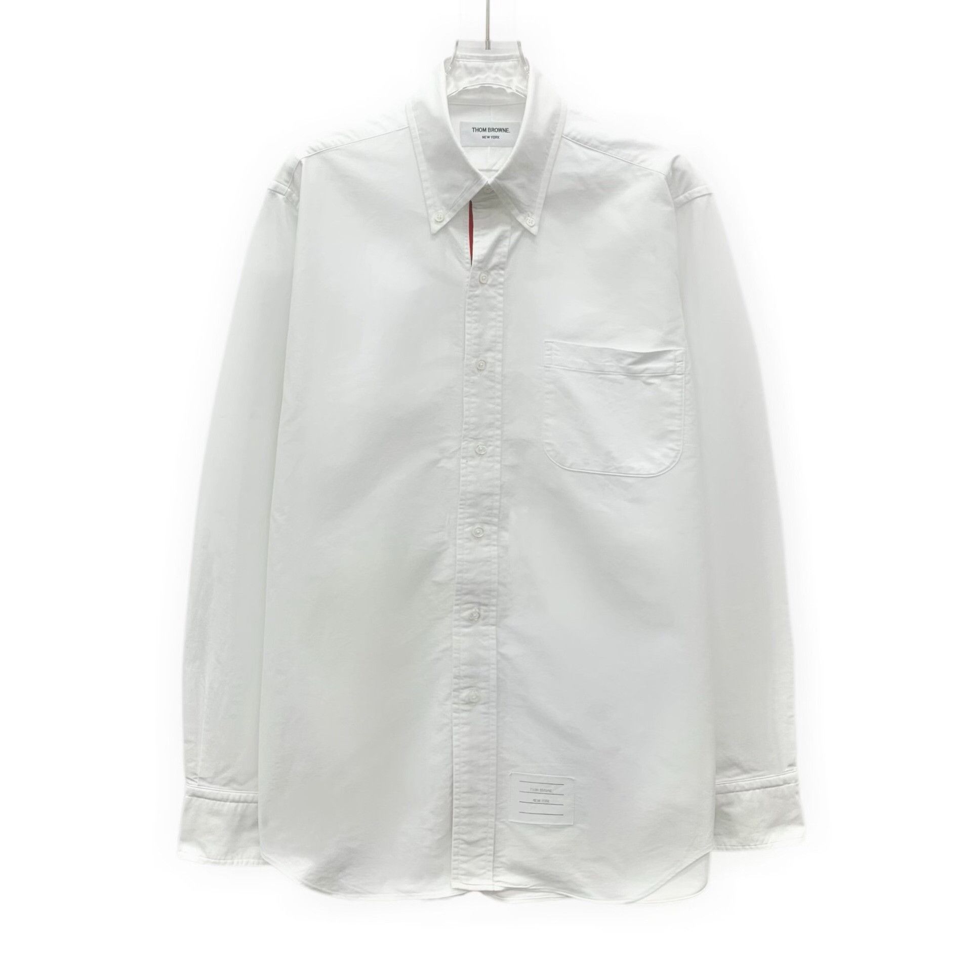 Thom Browne Thom Browne White Cotton Button Down Shirt Size 3 Size US L / EU 52-54 / 3 - 2 Thumbnail