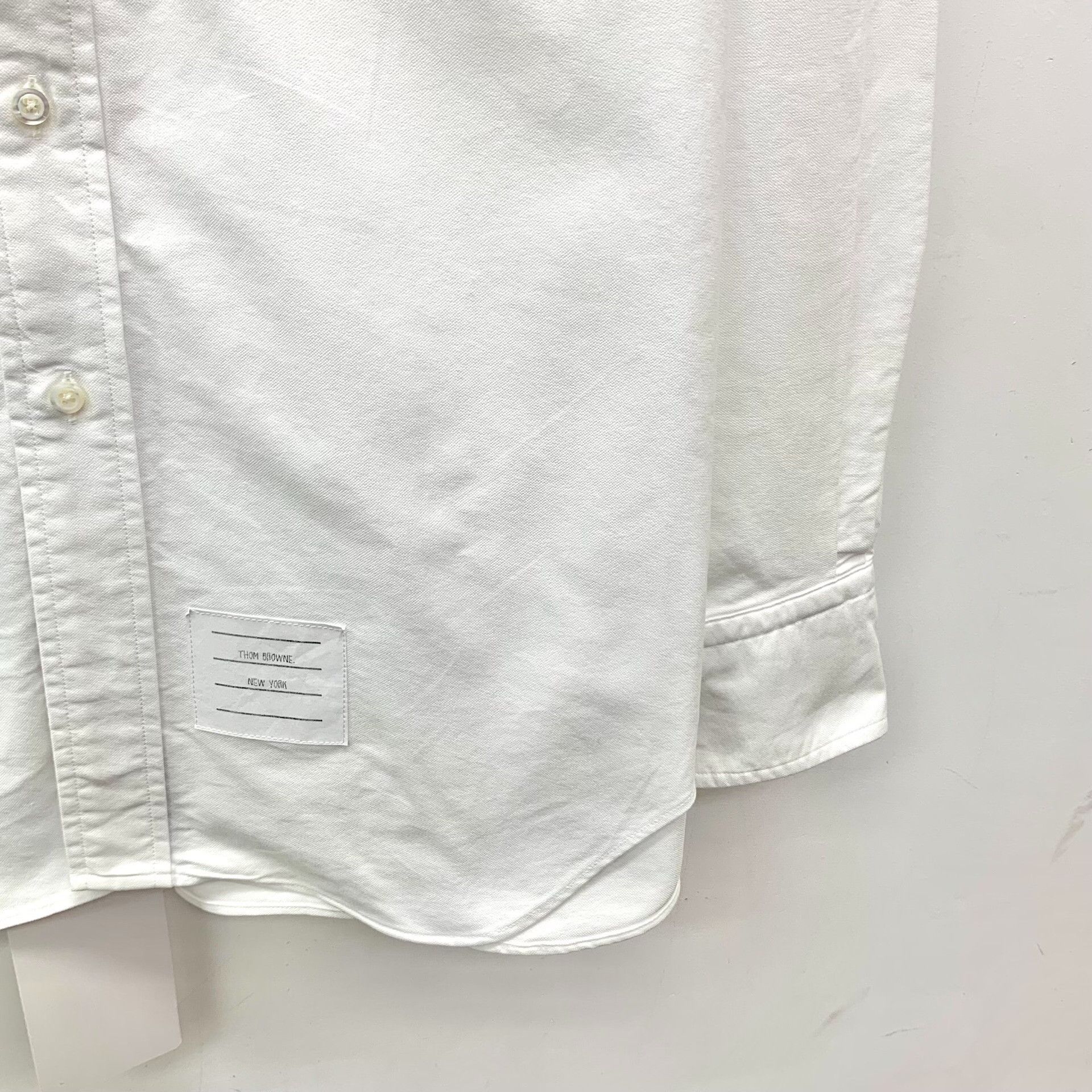 Thom Browne Thom Browne White Cotton Button Down Shirt Size 3 Size US L / EU 52-54 / 3 - 5 Thumbnail