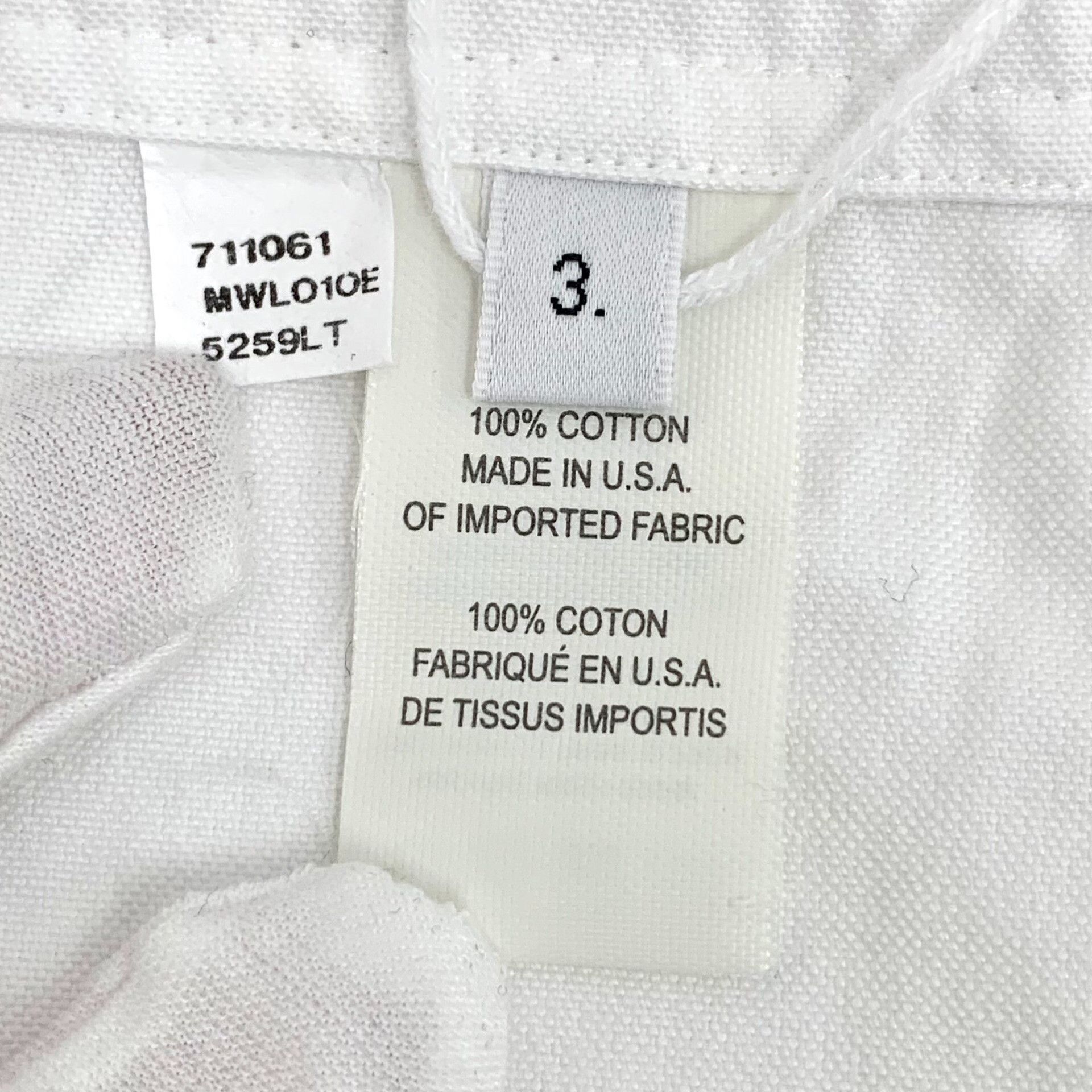 Thom Browne Thom Browne White Cotton Button Down Shirt Size 3 Size US L / EU 52-54 / 3 - 8 Thumbnail