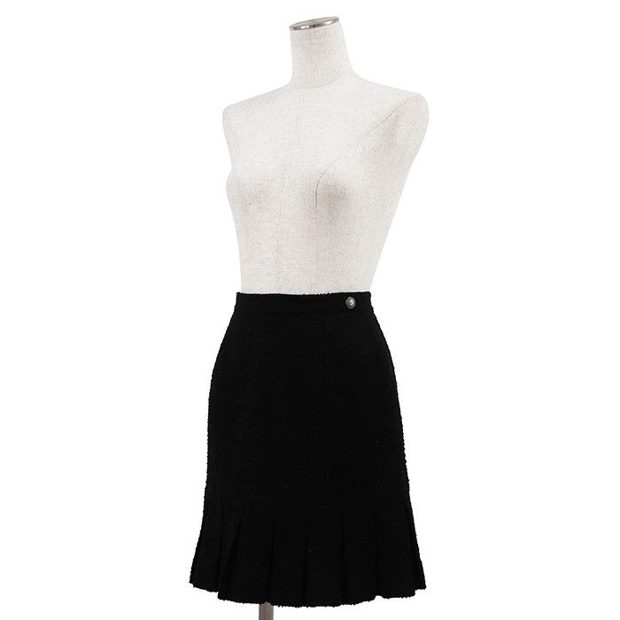 Chanel Chanel Chanel Tweed Pleated Skirt Textile Skirts P09679 DUTY FREE for USA Size ONE SIZE - 2 Thumbnail