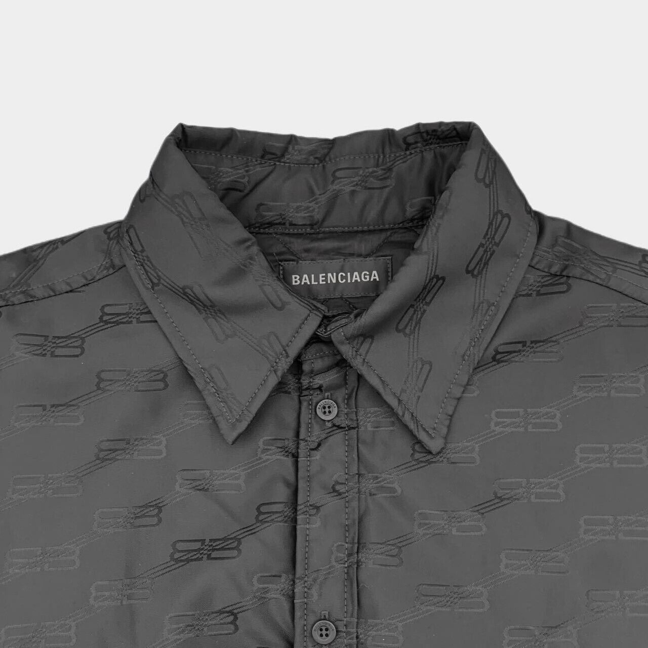 Balenciaga Balenciaga Logo Print Shirt Jacket 48 Size US M / EU 48-50 / 2 - 6 Thumbnail