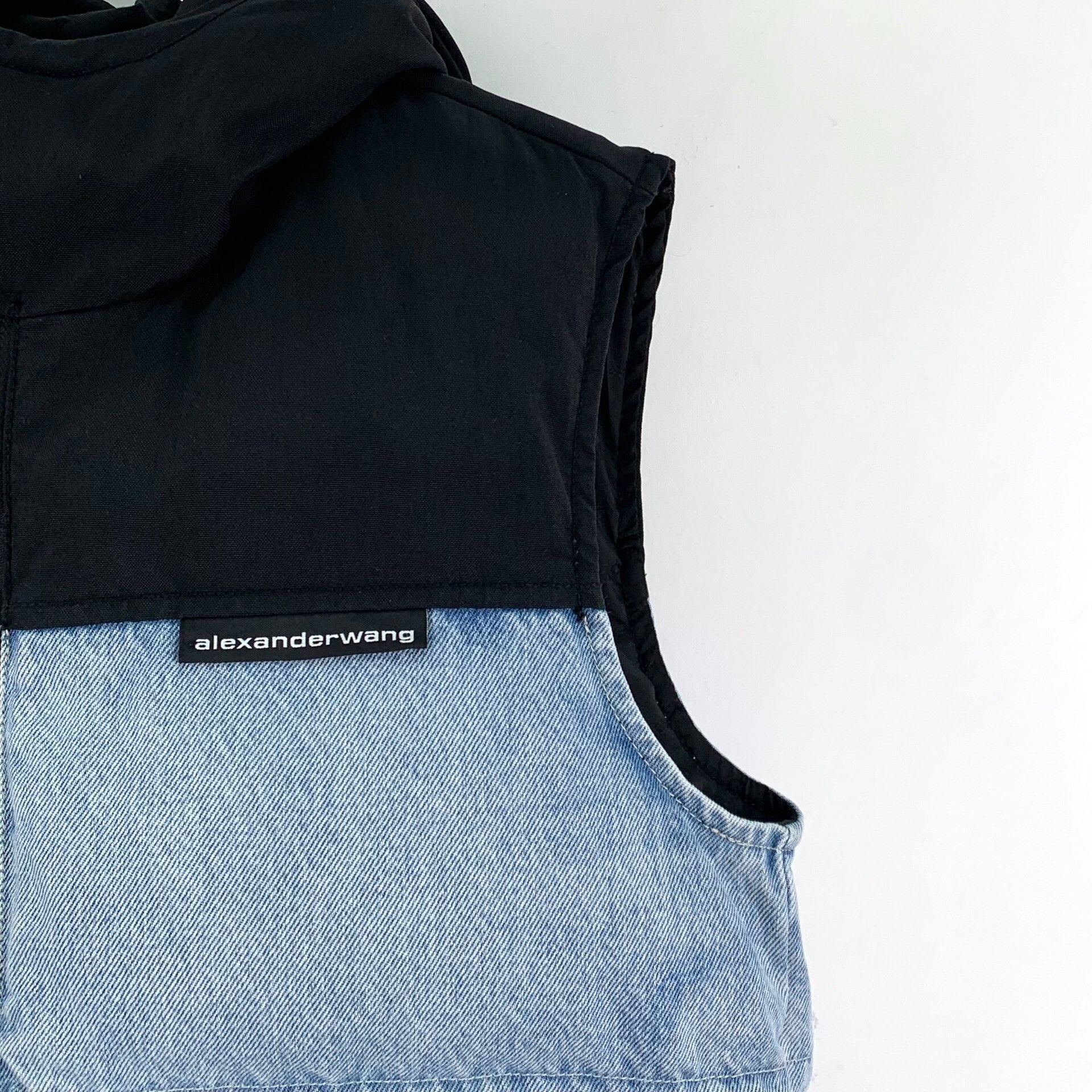 Alexander Wang Alexander Wang Two-Tone Hooded Denim Vest S Size US S / EU 44-46 / 1 - 4 Thumbnail