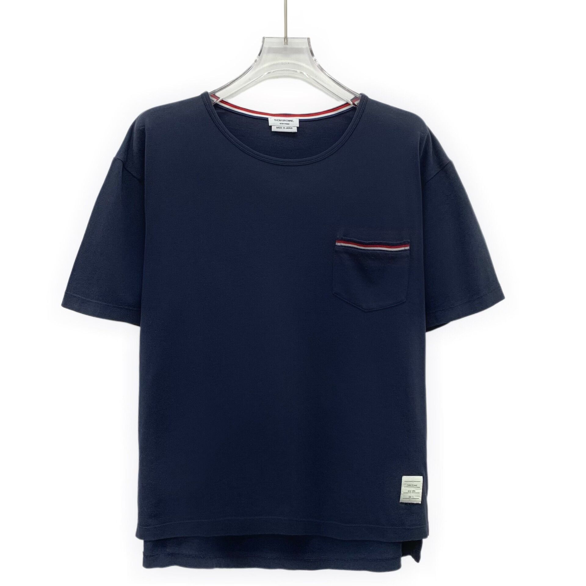 Thom Browne Thom Browne Striped Pocket T-Shirt Size 2 Size US M / EU 48-50 / 2 - 2 Thumbnail