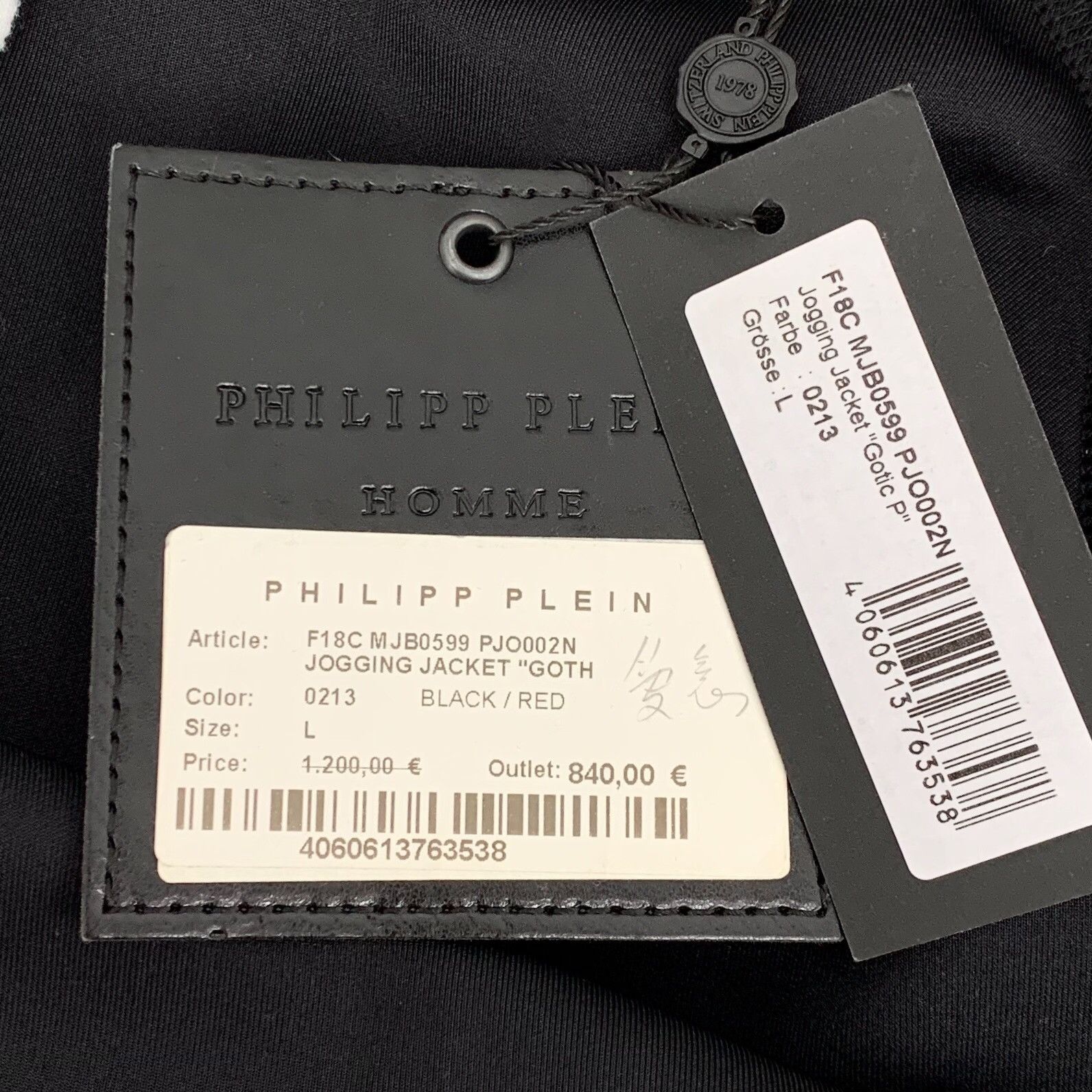 Philipp Plein Philipp Plein Gothic Red Embroidery Jogging Jacket L Size US L / EU 52-54 / 3 - 10 Thumbnail