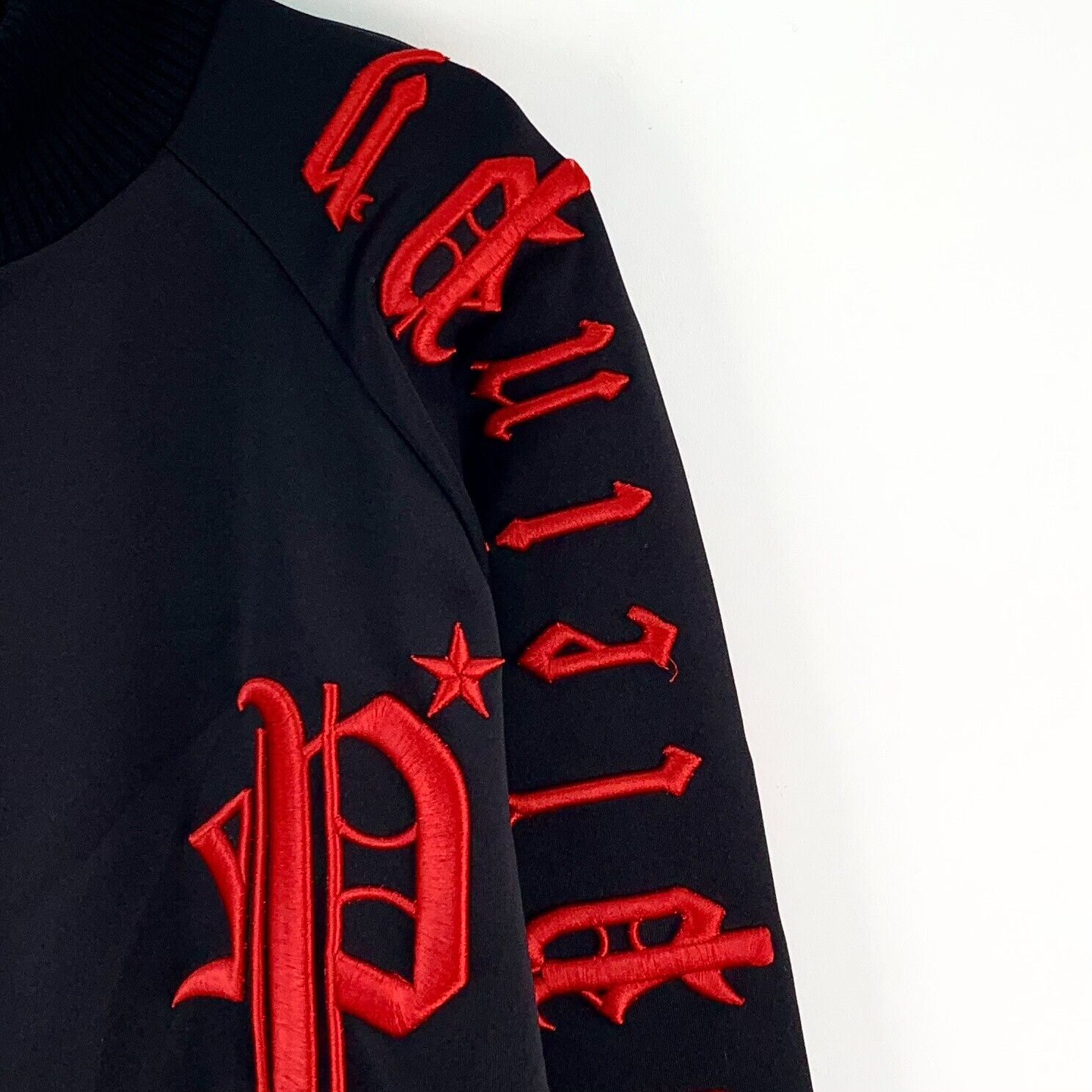 Philipp Plein Philipp Plein Gothic Red Embroidery Jogging Jacket L Size US L / EU 52-54 / 3 - 4 Thumbnail
