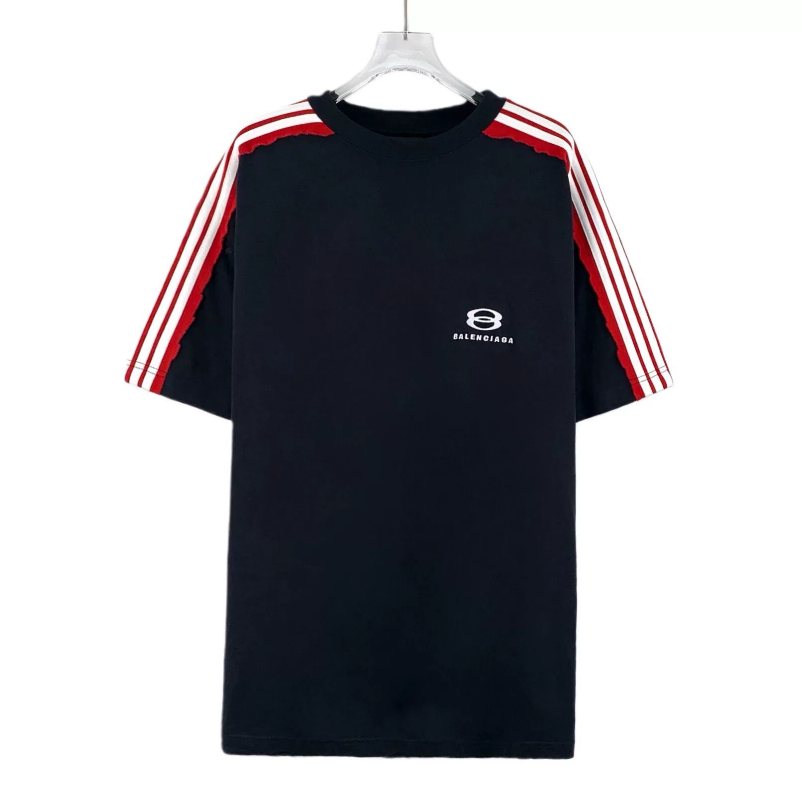 Balenciaga Balenciaga Side Stripe Logo T-Shirt Size 2 Size US M / EU 48-50 / 2 - 2 Thumbnail