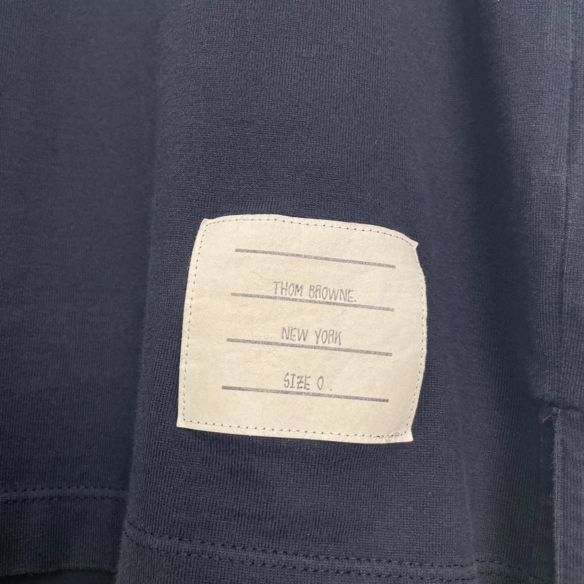 Thom Browne Thom Browne Navy Blue Cotton T-Shirt Size 0 Size US XS / EU 42 / 0 - 6 Thumbnail