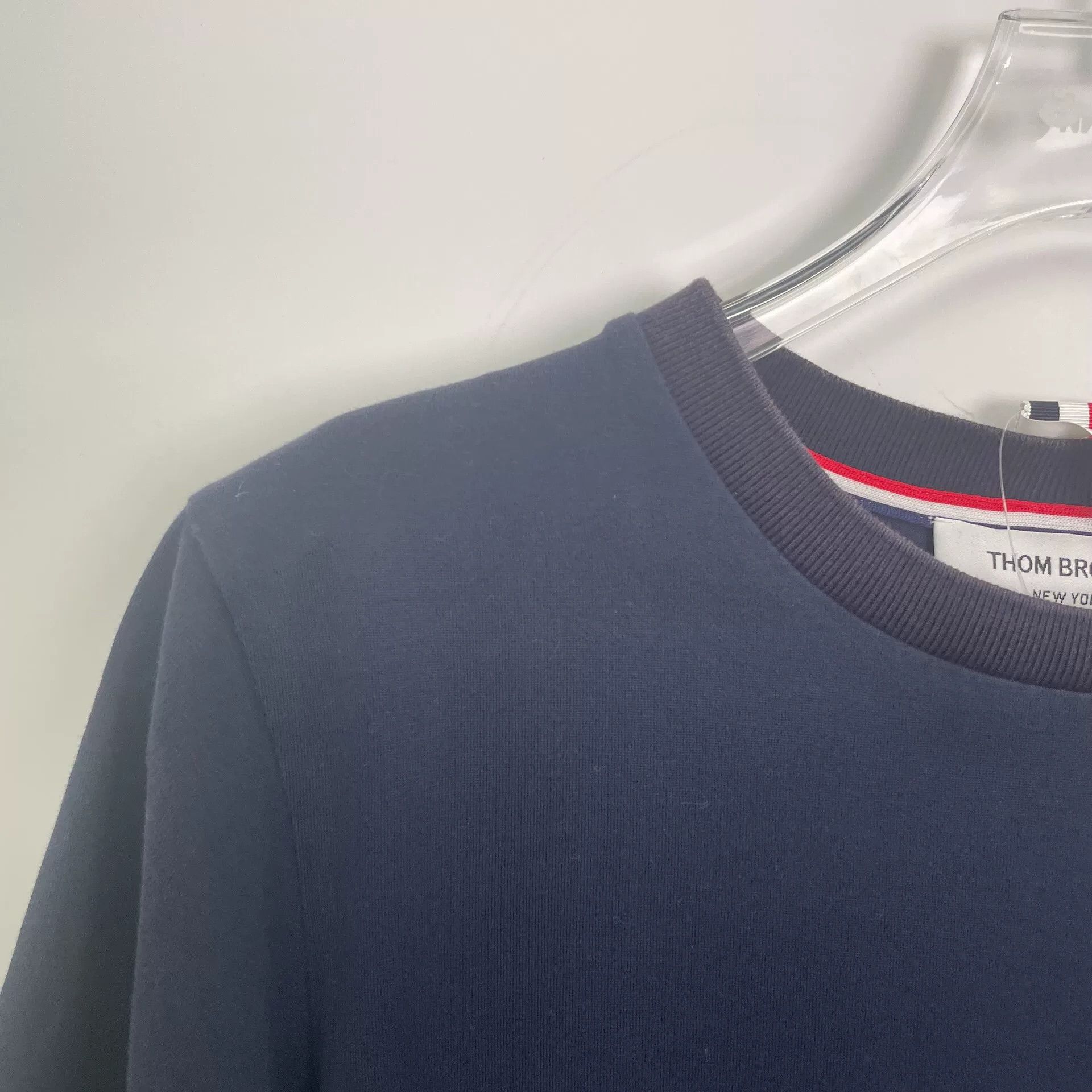 Thom Browne Thom Browne Navy Blue Cotton T-Shirt Size 0 Size US XS / EU 42 / 0 - 4 Thumbnail