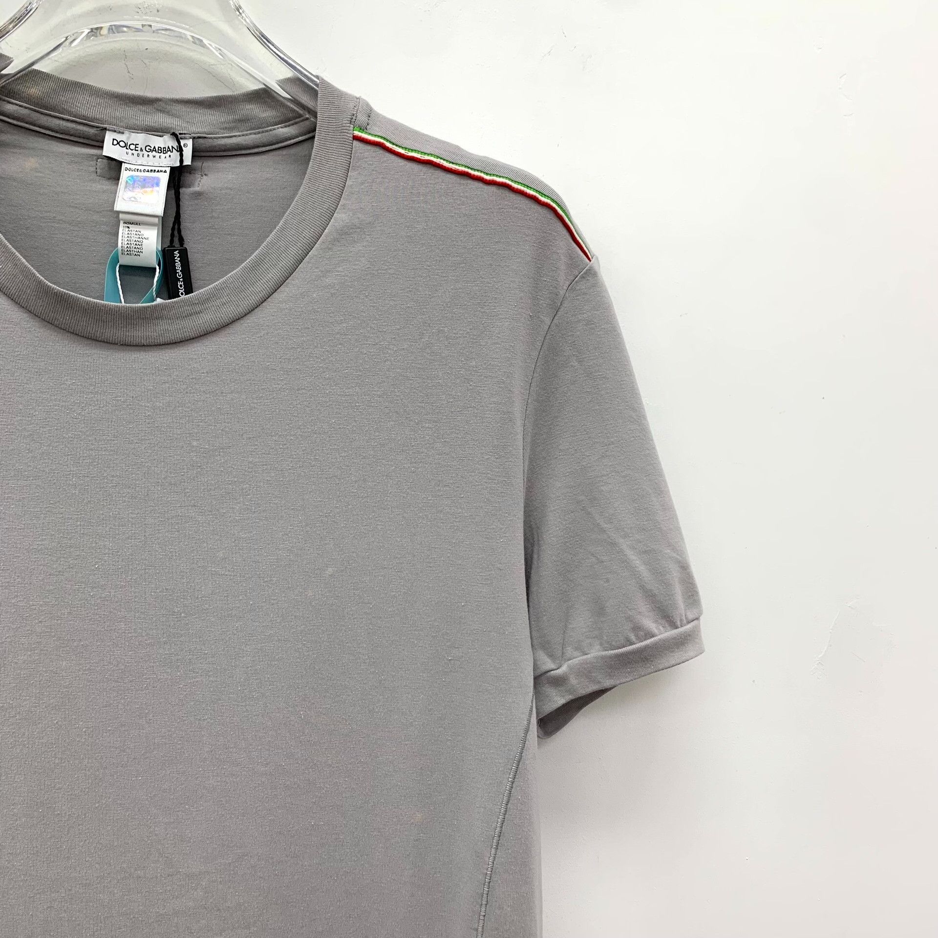 Dolce & Gabbana Dolce & Gabbana Stripe Trim Cotton T-Shirt L Size US L / EU 52-54 / 3 - 4 Thumbnail