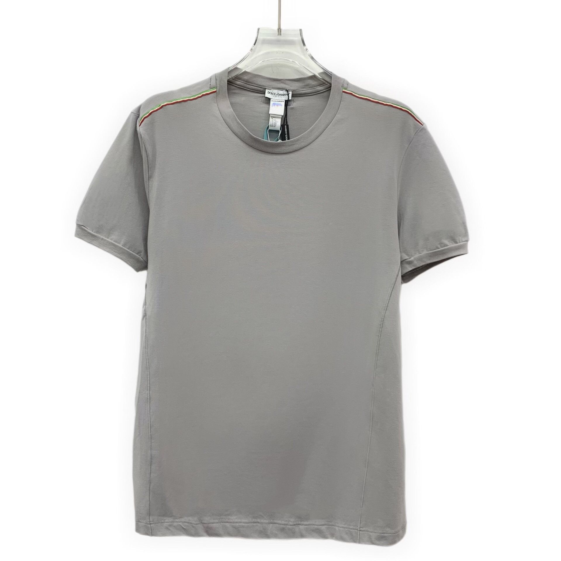 Dolce & Gabbana Dolce & Gabbana Stripe Trim Cotton T-Shirt L Size US L / EU 52-54 / 3 - 2 Thumbnail