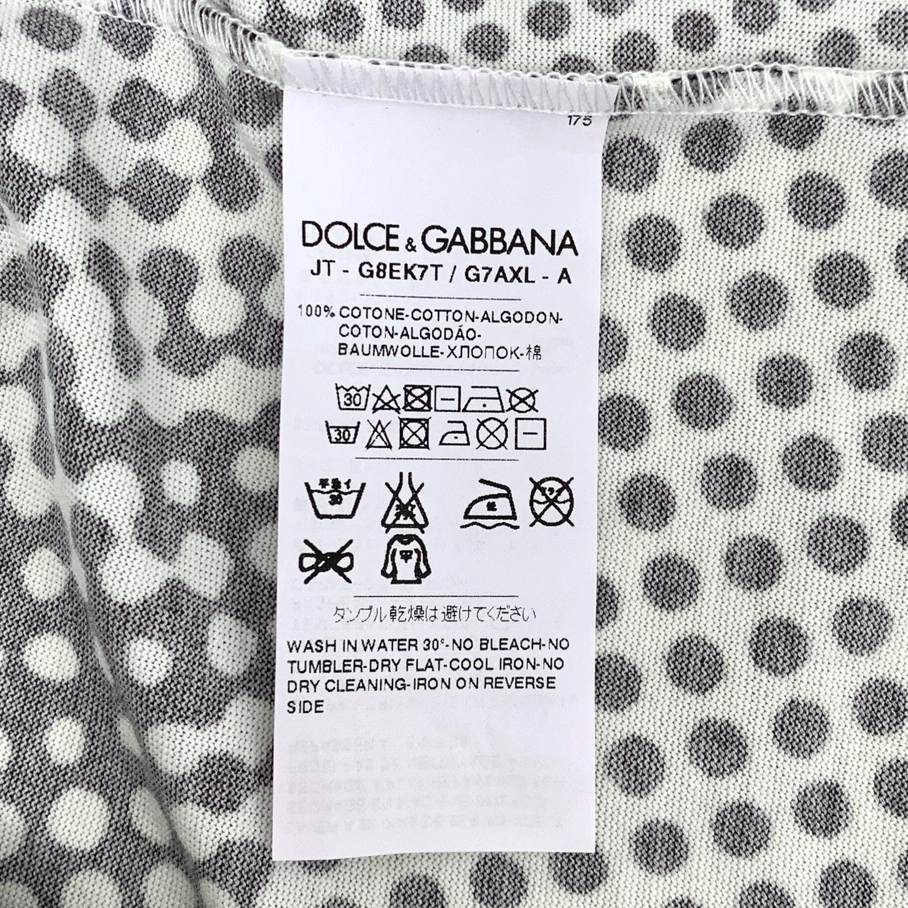 Dolce & Gabbana Dolce & Gabbana Polka Dot Sicilia Print T-Shirt Size 54 Size US L / EU 52-54 / 3 - 8 Thumbnail
