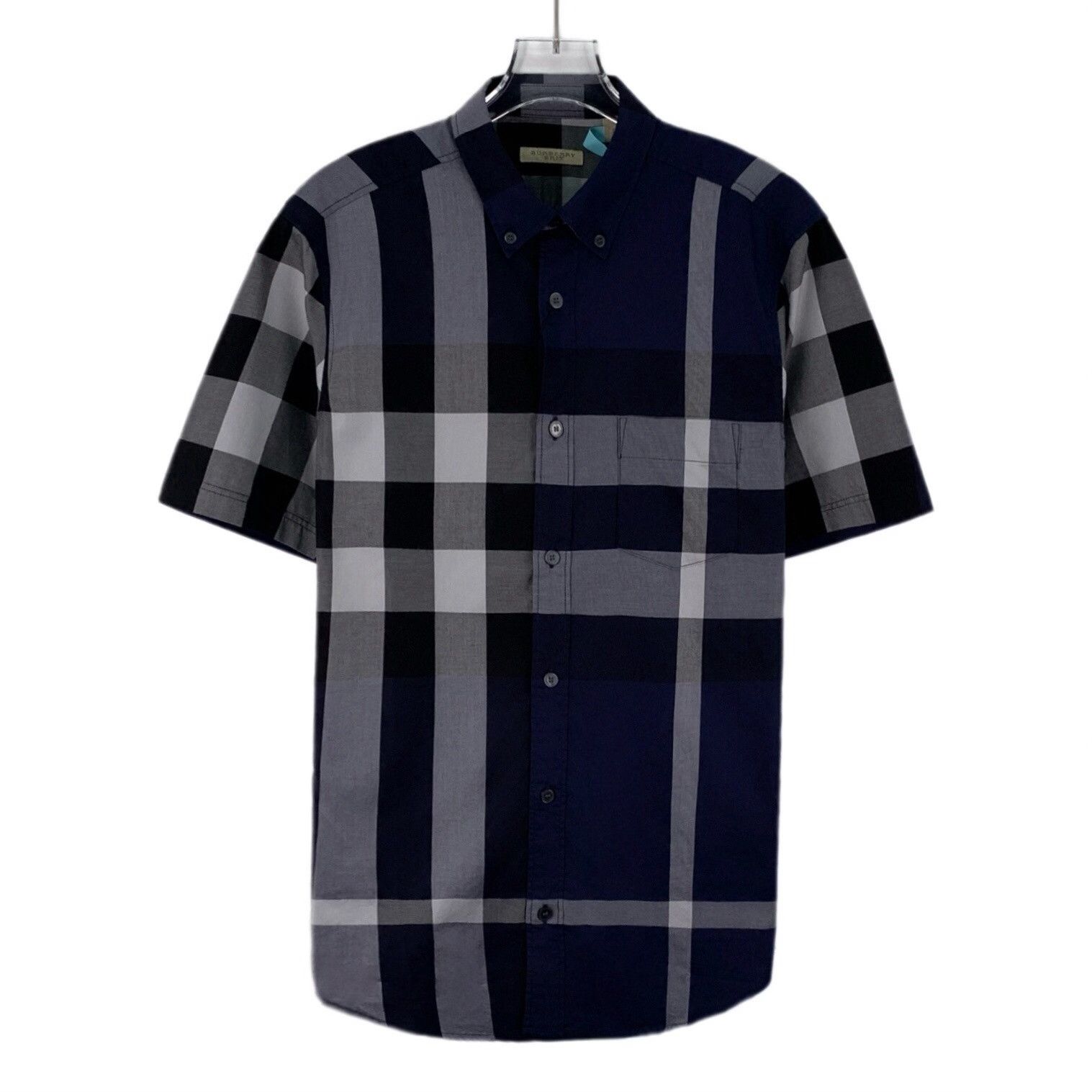 Burberry Burberry Brit Navy Check Short Sleeve Shirt S Size US S / EU 44-46 / 1 - 2 Thumbnail