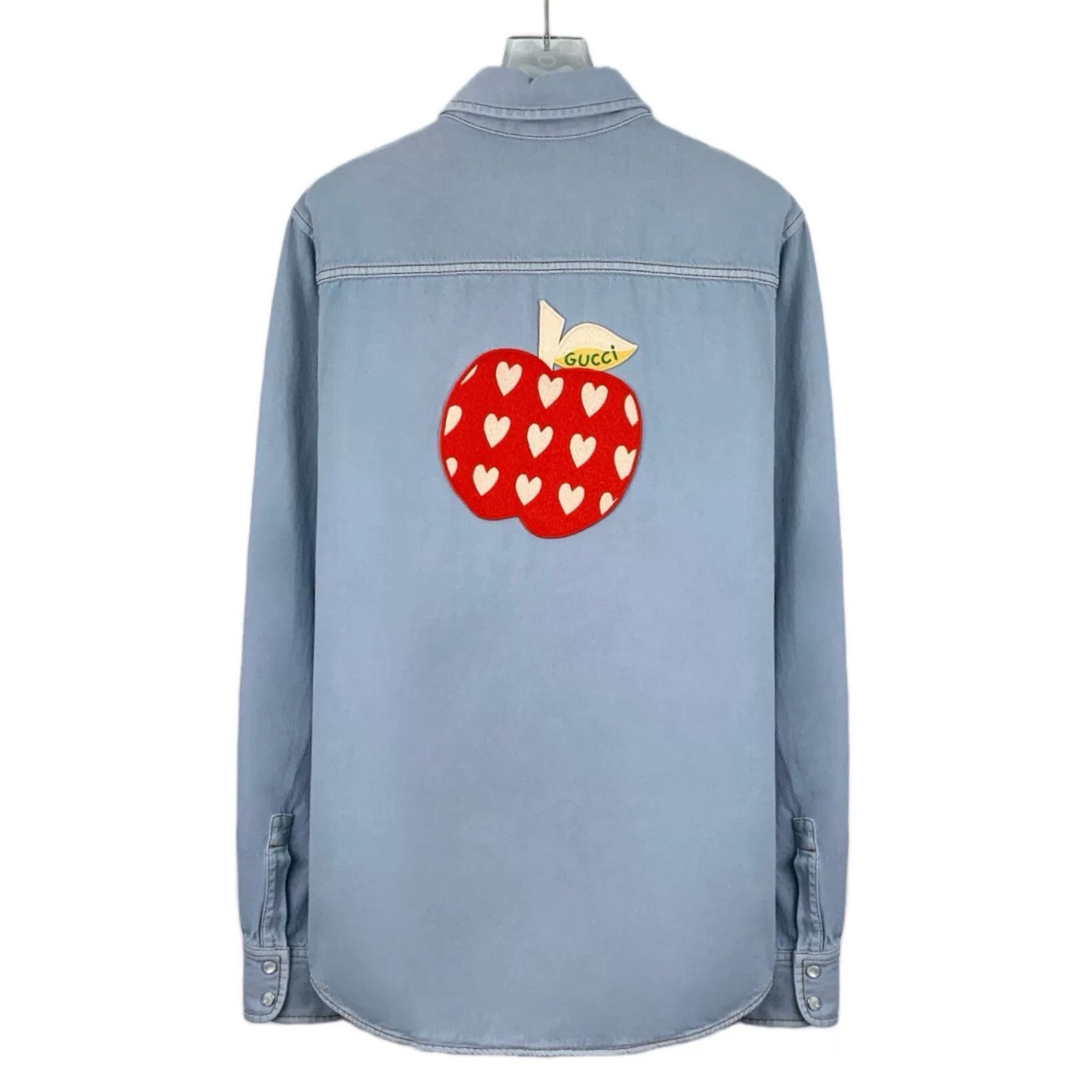 Gucci Gucci Apple Embroidery Denim Shirt 46 Size US S / EU 44-46 / 1 - 3 Thumbnail