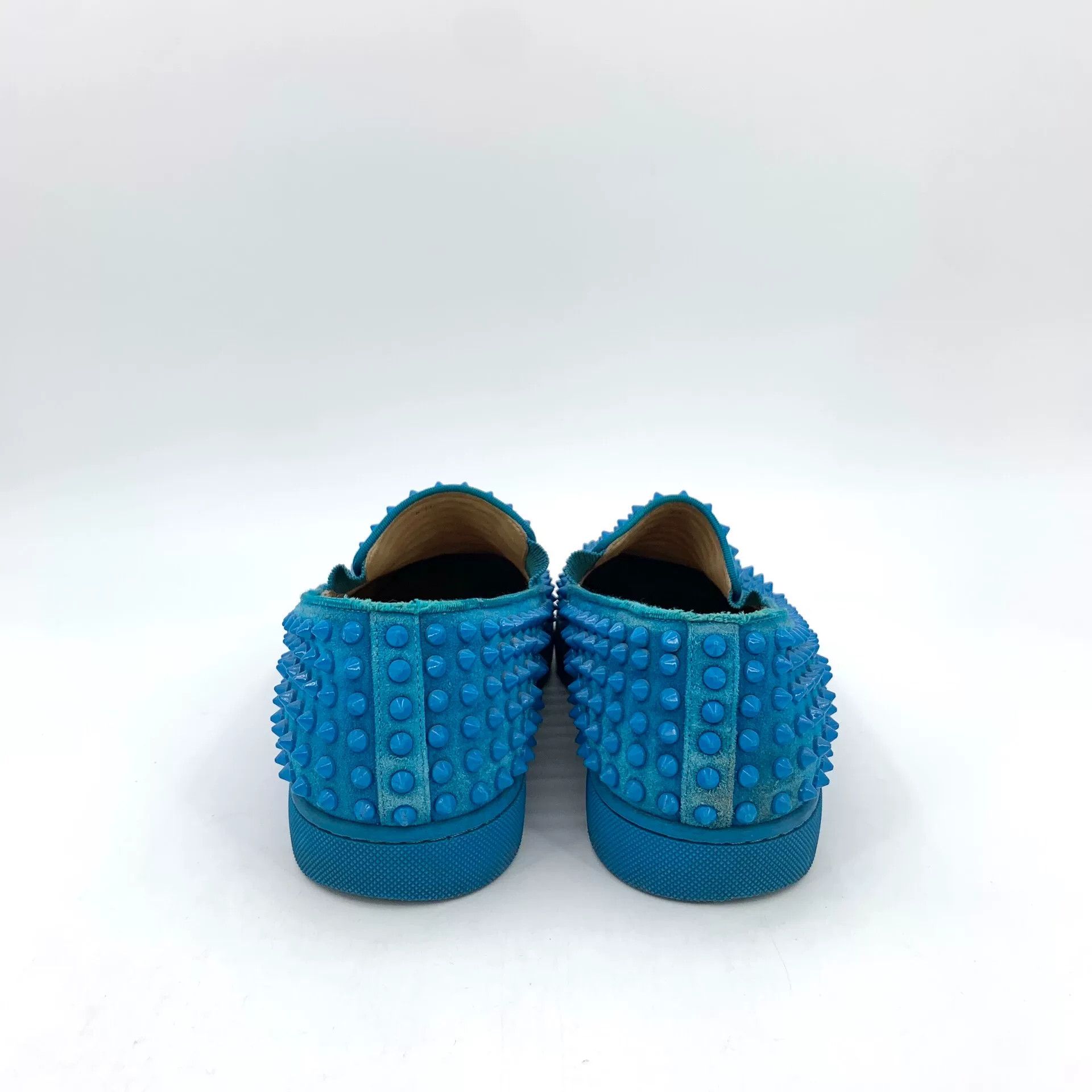 Christian Louboutin Christian Louboutin Blue Spiked Slip-On Sneakers 41.5 Size US 8.5 / EU 41-42 - 5 Thumbnail