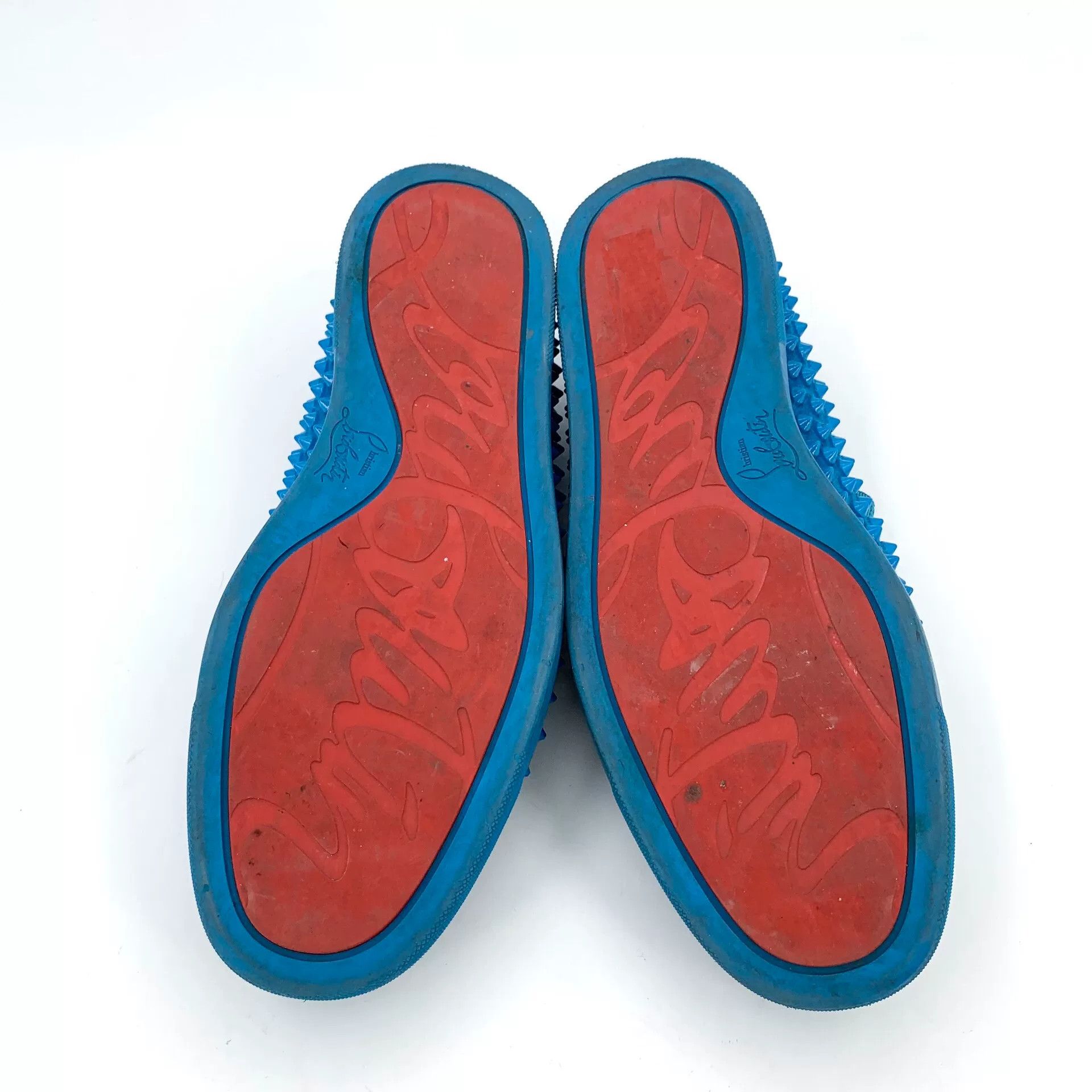 Christian Louboutin Christian Louboutin Blue Spiked Slip-On Sneakers 41.5 Size US 8.5 / EU 41-42 - 6 Thumbnail