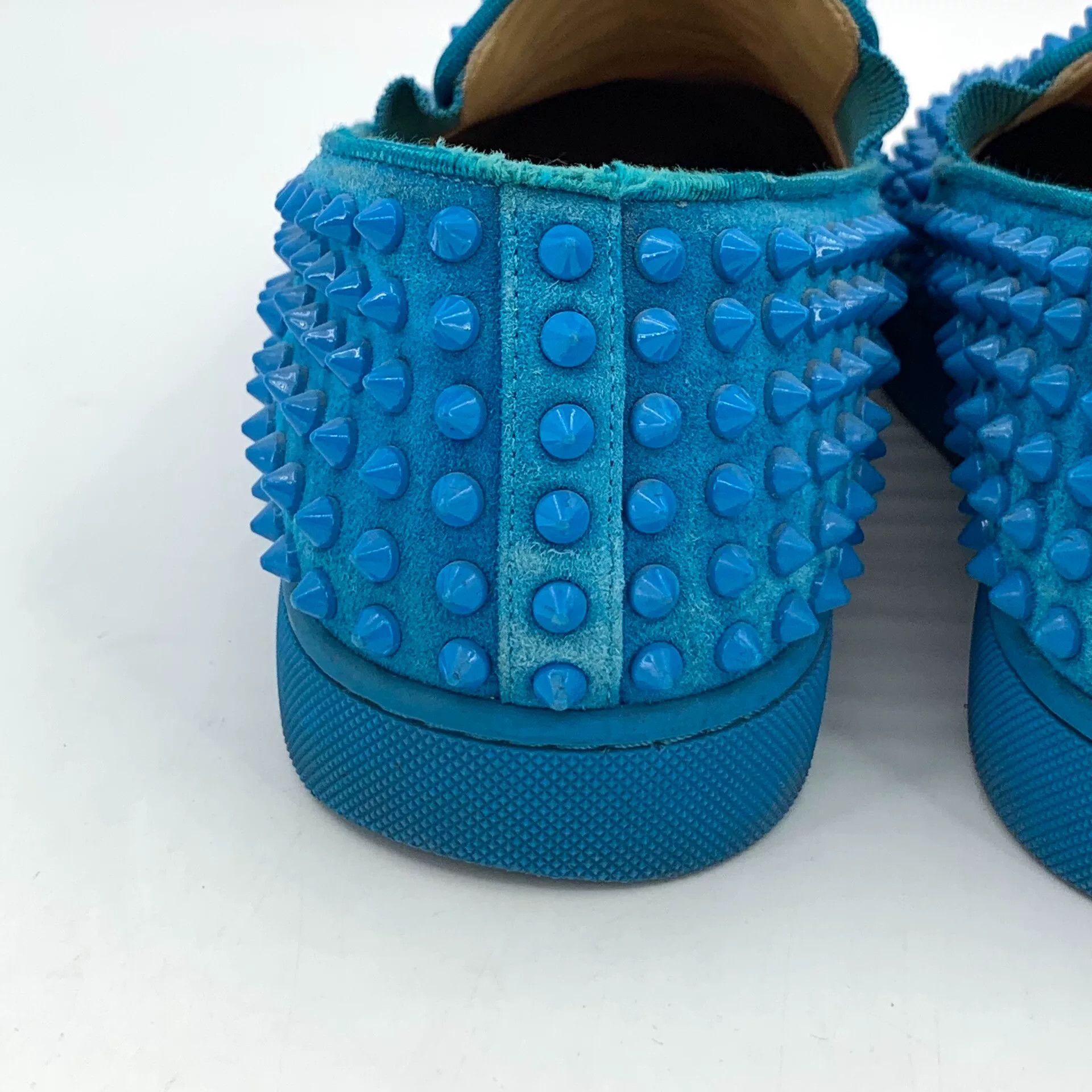 Christian Louboutin Christian Louboutin Blue Spiked Slip-On Sneakers 41.5 Size US 8.5 / EU 41-42 - 9 Thumbnail