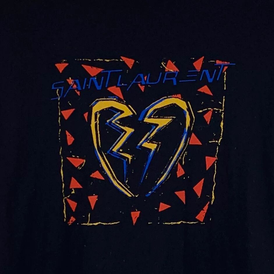 Saint Laurent Paris Saint Laurent Heart Graphic T-Shirt L Size US L / EU 52-54 / 3 - 5 Thumbnail