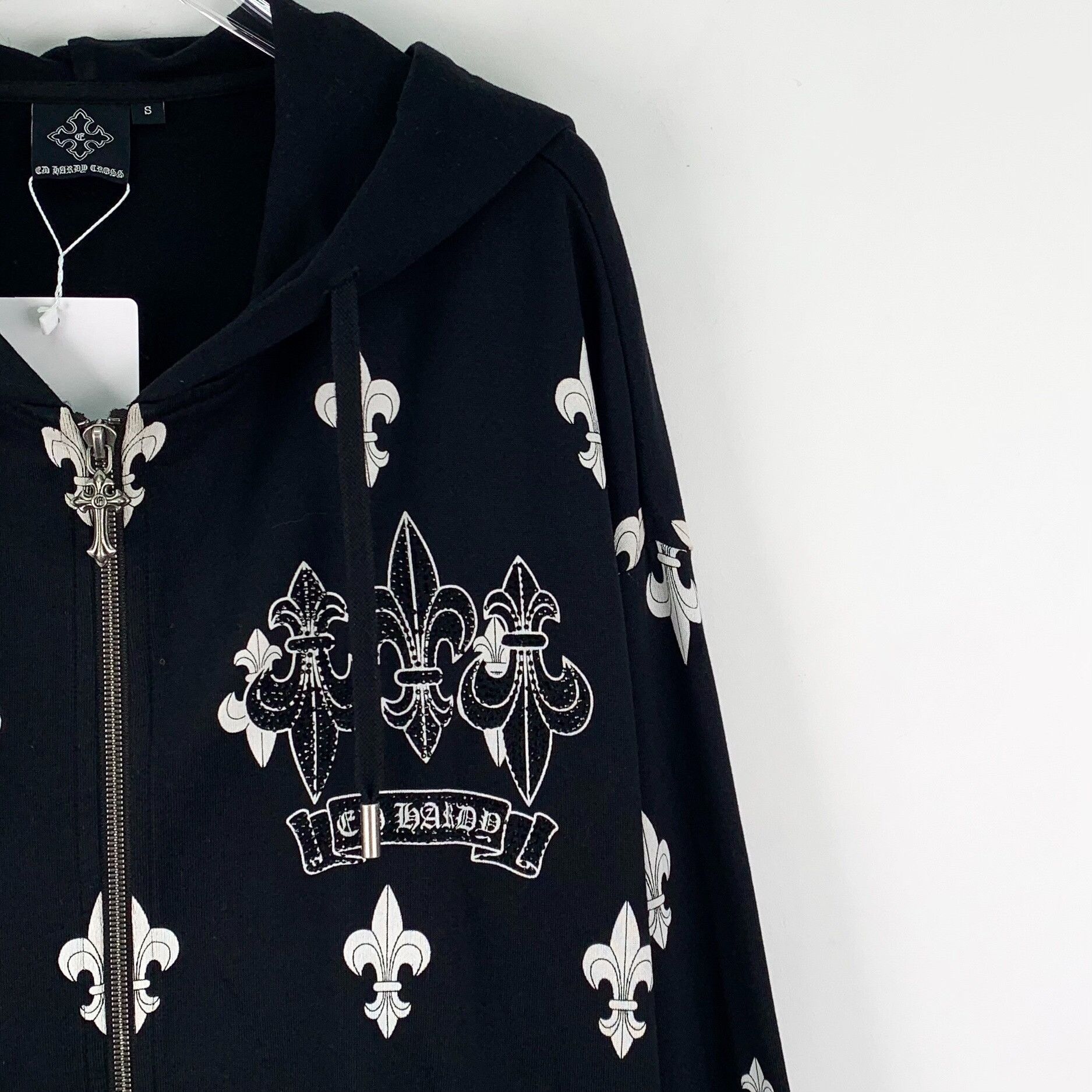 Ed Hardy Ed Hardy Cross Fleur-de-lis Zip Hoodie S Size US S / EU 44-46 / 1 - 4 Thumbnail