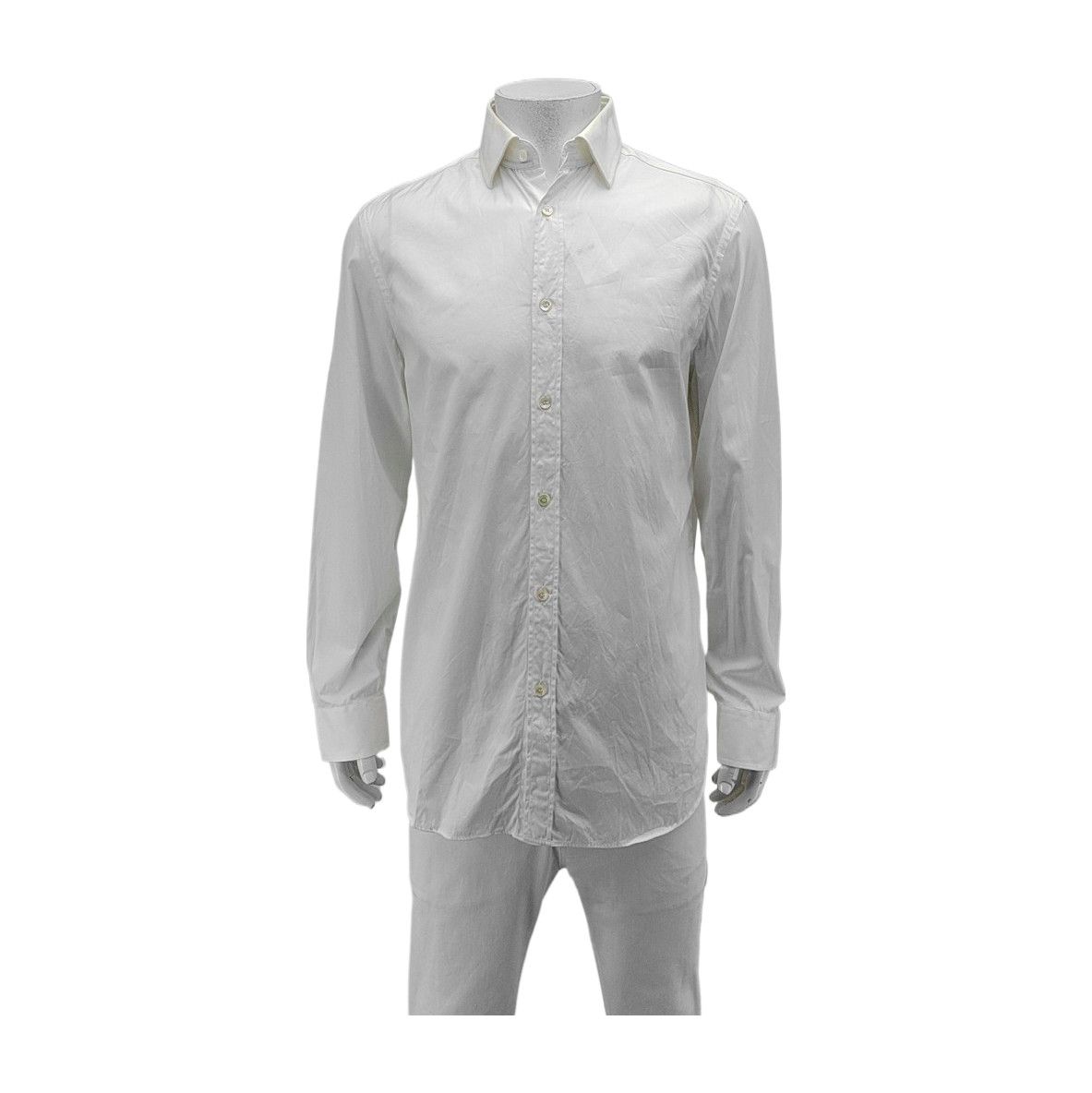 Burberry Burberry London White Cotton Shirt Size 39 Size US M / EU 48-50 / 2 - 2 Thumbnail