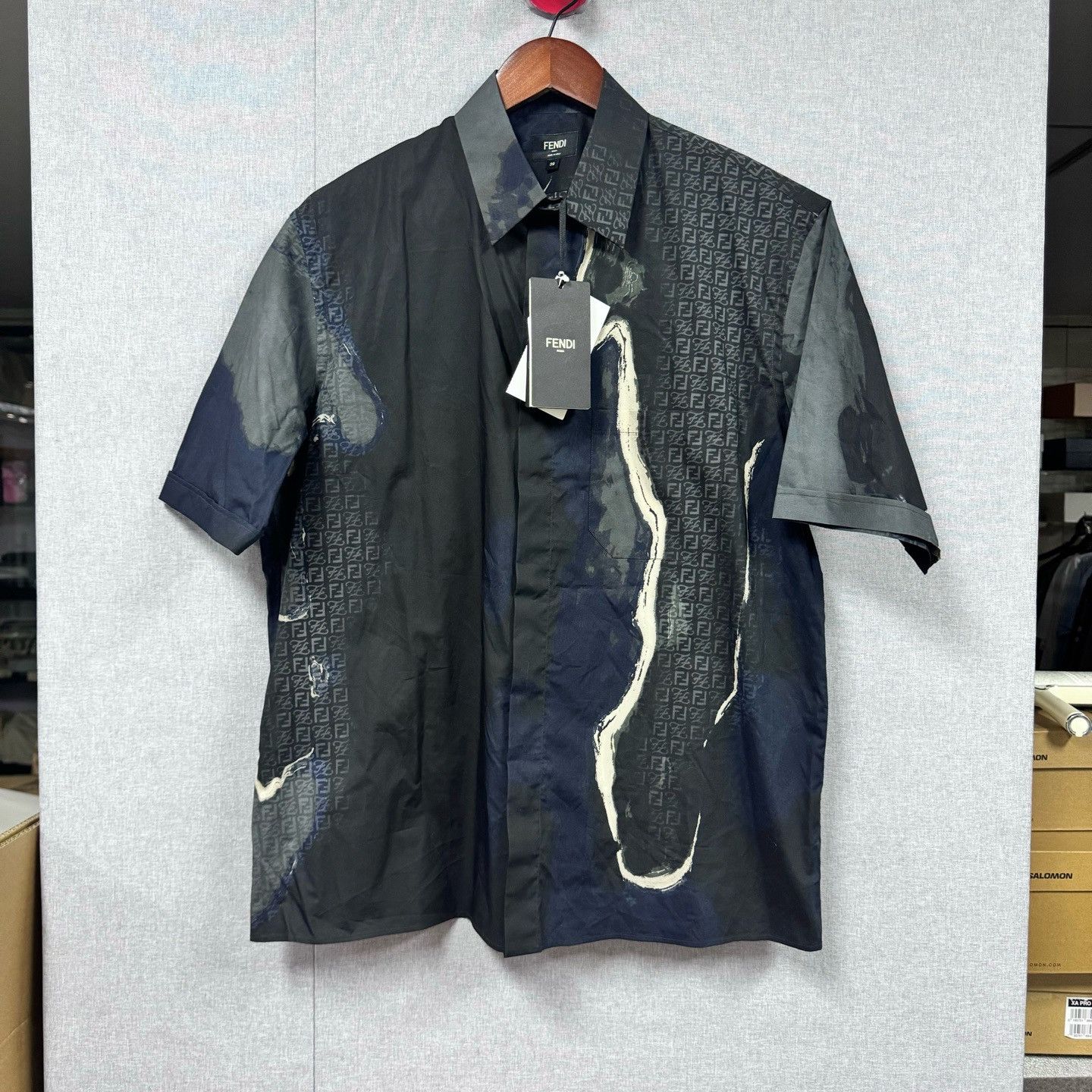 Fendi Fendi FF Logo Print Short Sleeve Shirt 39 Size US M / EU 48-50 / 2 - 2 Thumbnail