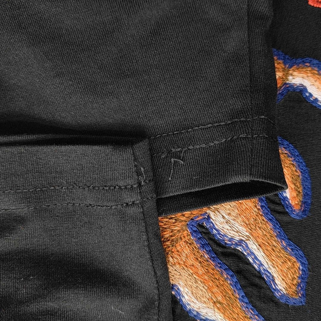 Givenchy Givenchy Embroidered Fire Graphic T-Shirt L Size US L / EU 52-54 / 3 - 9 Thumbnail