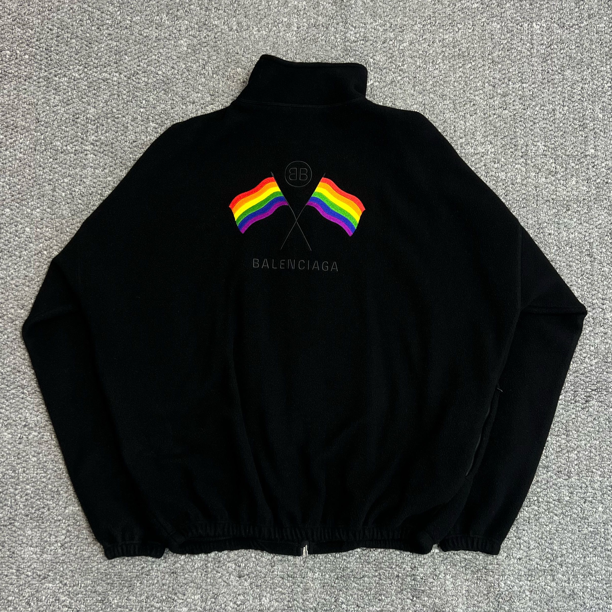 Balenciaga Balenciaga Pride Flag Fleece Jacket Size M Size US M / EU 48-50 / 2 - 3 Thumbnail