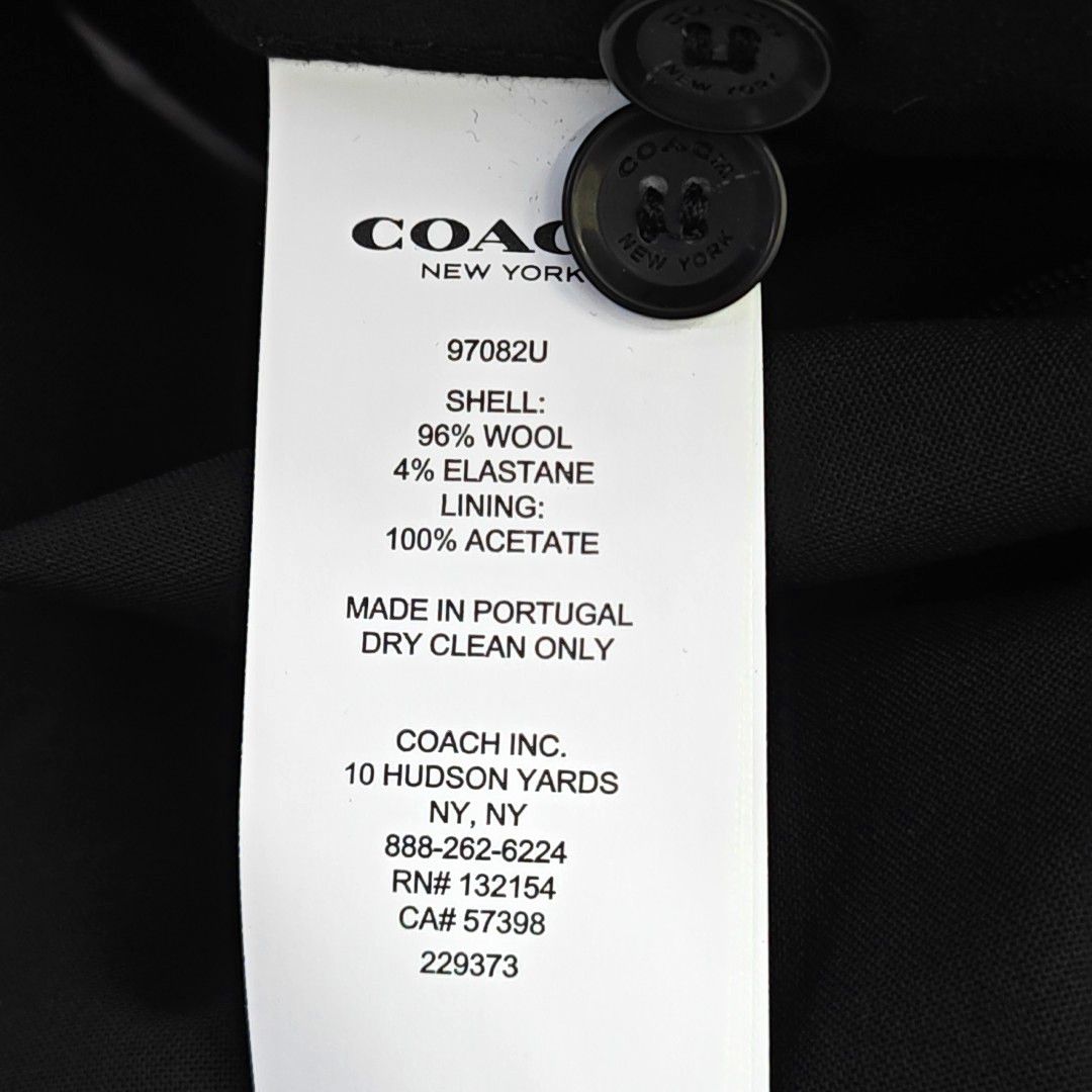 Coach COACH Black Wool Trousers 30 Size US 30 / EU 46 - 4 Thumbnail