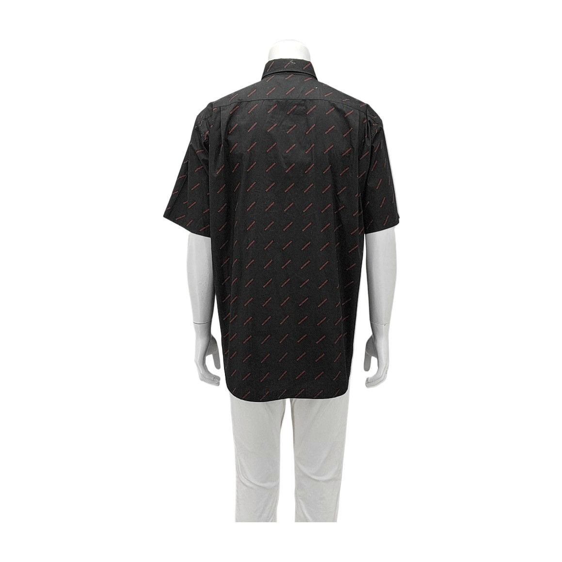 Balenciaga Balenciaga All-Over Logo Short Sleeve Shirt 39 Size US M / EU 48-50 / 2 - 3 Thumbnail