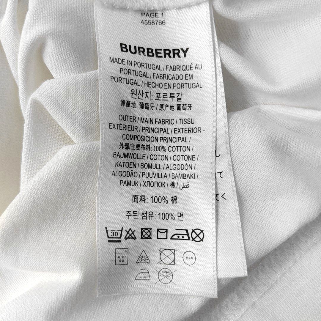 Burberry Burberry Logo Cotton T-Shirt White Size S Size US S / EU 44-46 / 1 - 5 Thumbnail