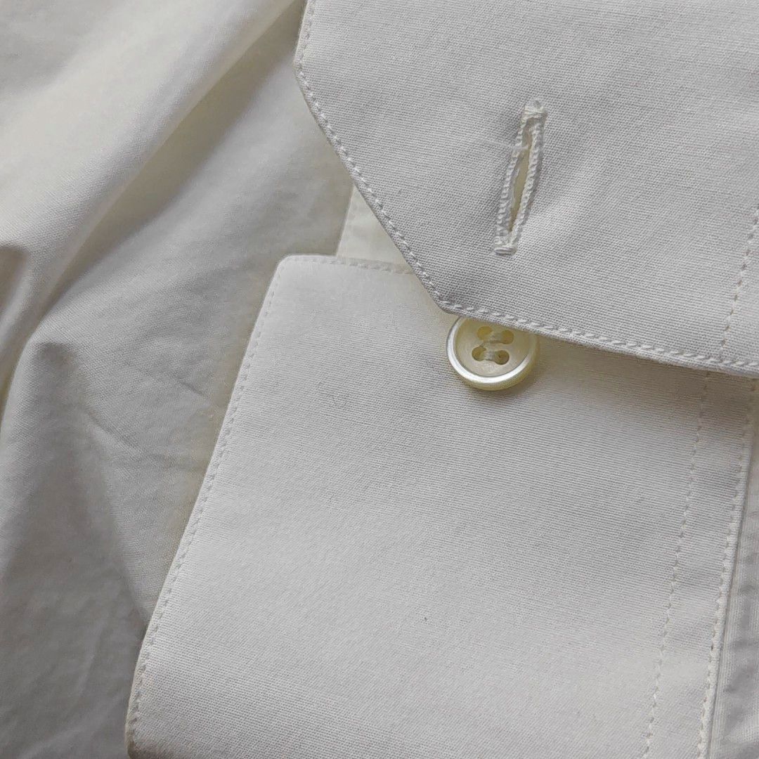 Saint Laurent Paris Saint Laurent White Cotton Button Up Shirt 39 Size US M / EU 48-50 / 2 - 10 Thumbnail