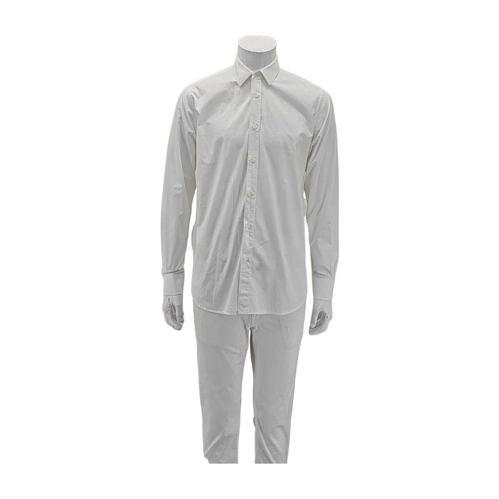 Saint Laurent Paris Saint Laurent White Cotton Button Up Shirt 39 Size US M / EU 48-50 / 2 - 2 Thumbnail