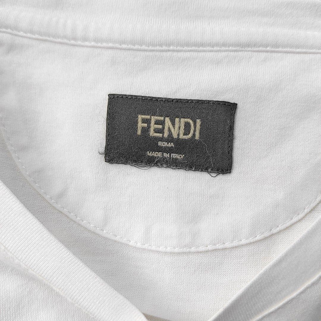 Fendi Fendi Graphic Patch White T-Shirt L Size US L / EU 52-54 / 3 - 7 Thumbnail