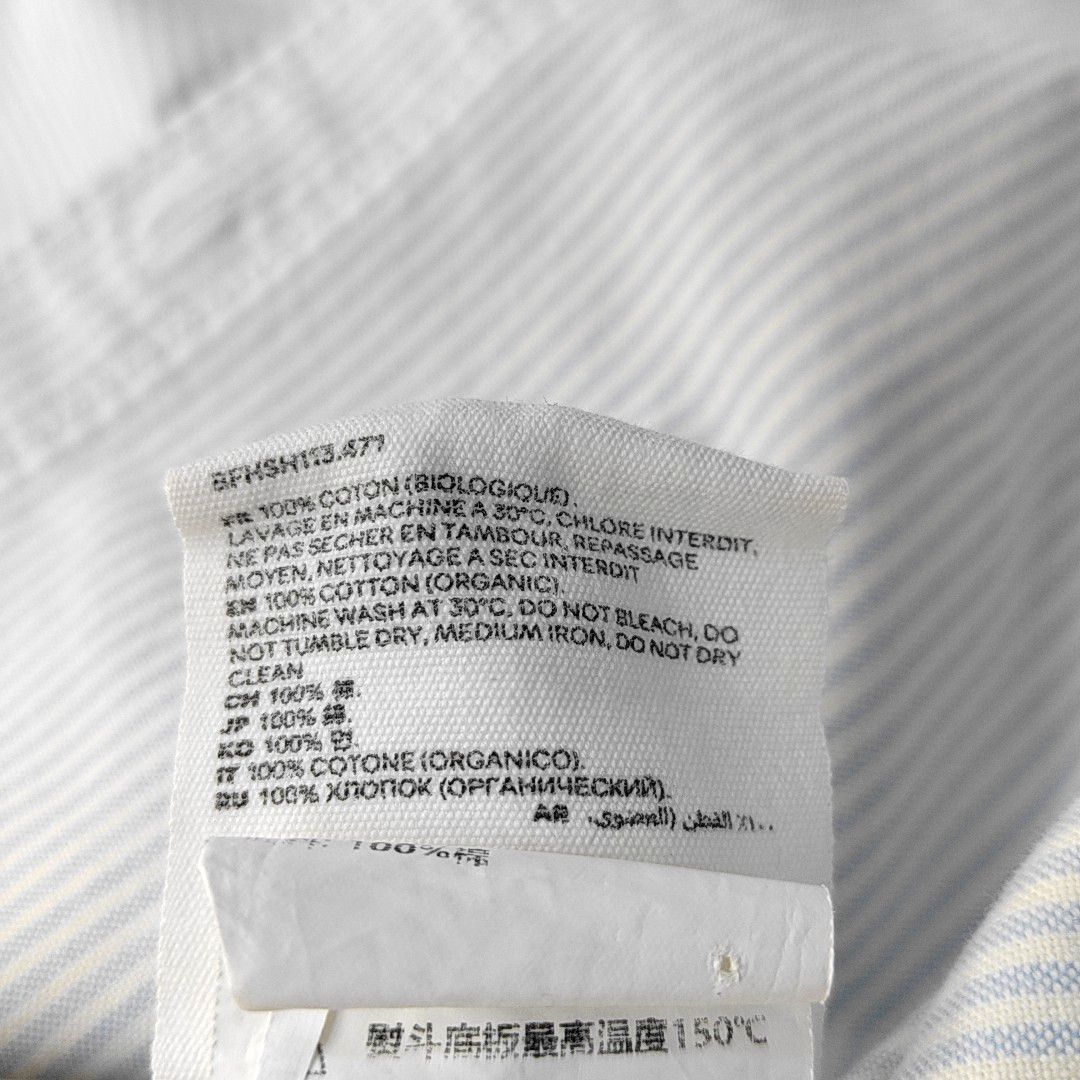 AMI AMI Striped Heart Logo Button Up Shirt 42 Size US XS / EU 42 / 0 - 4 Thumbnail