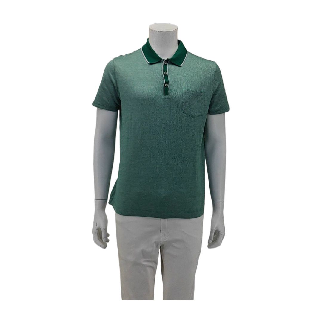 Hugo Boss Hugo Boss Patterned Cotton Polo Shirt Size L Size US L / EU 52-54 / 3 - 2 Thumbnail