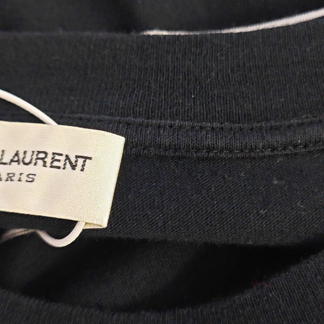 Saint Laurent Paris Saint Laurent Striped Cotton T-Shirt Size S Size US S / EU 44-46 / 1 - 6 Thumbnail